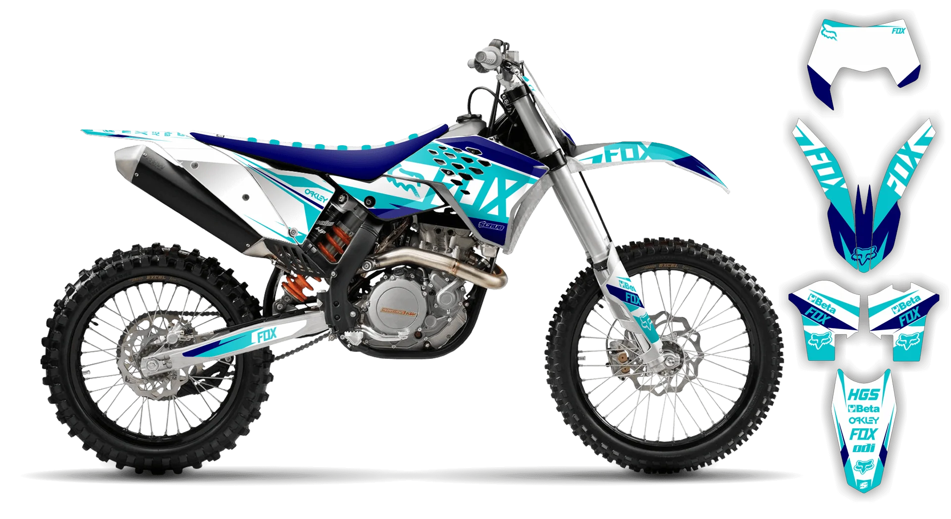 Graphics Kit - KTM - EXC EXC-F / XC-W XCF-W - 2008-2011 - SE1038 - R1