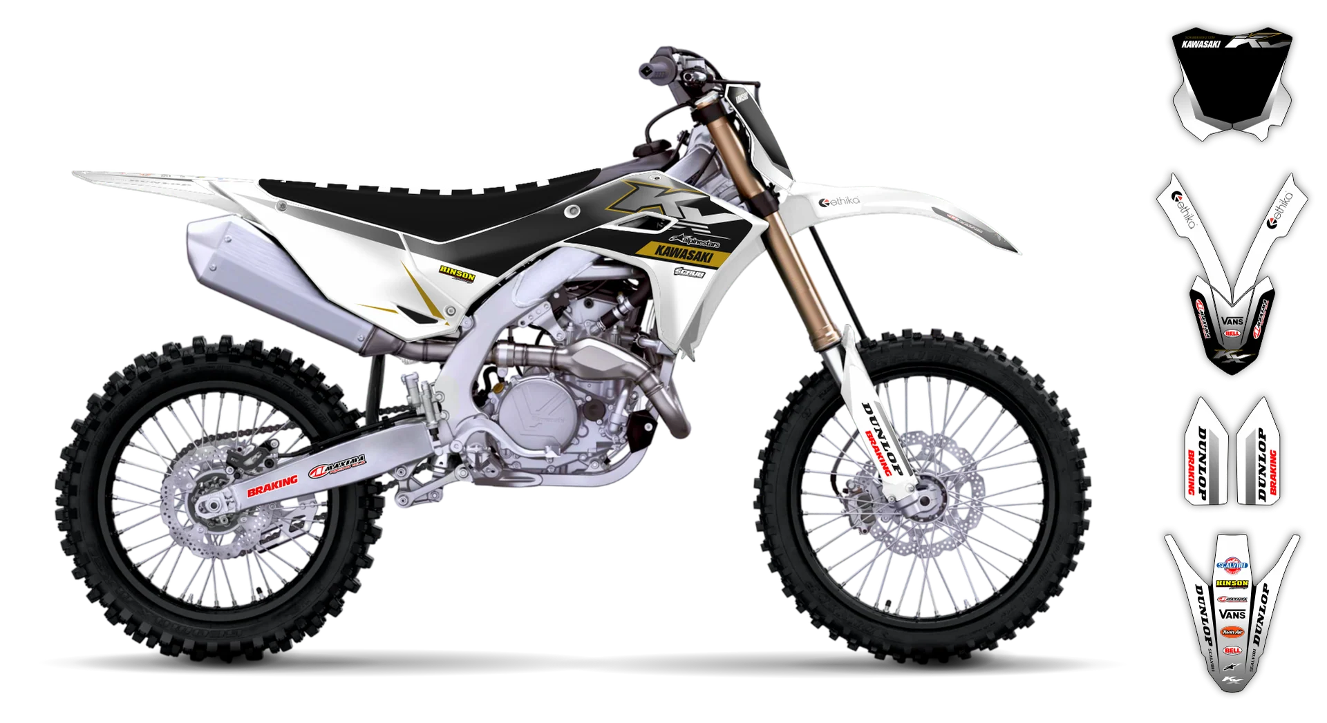 Graphics Kit - Kawasaki - KX 250F - 2025 - Rampage - R2