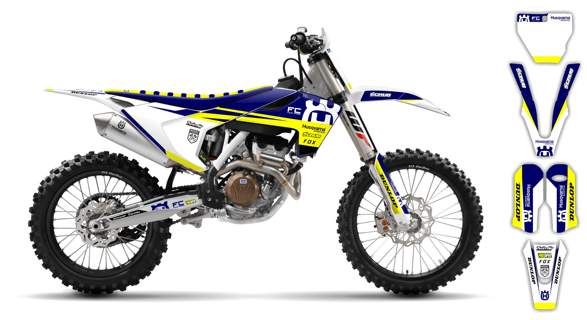 Graphics Kit - Husqvarna 14-> TC 65 - 2016-2023 - H7 - LE