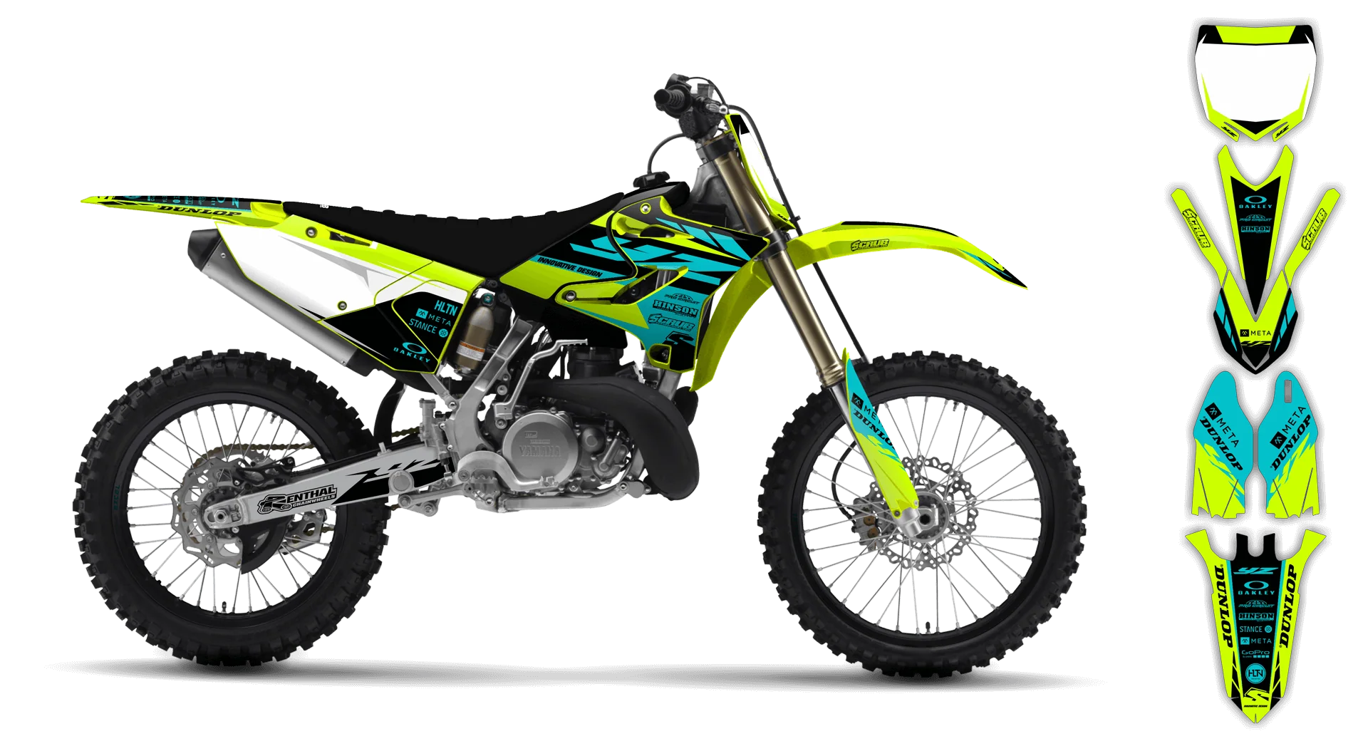 Graphics Kit - Yamaha - YZ 125 - 2015-2020 - Fluo SE1002 - LE