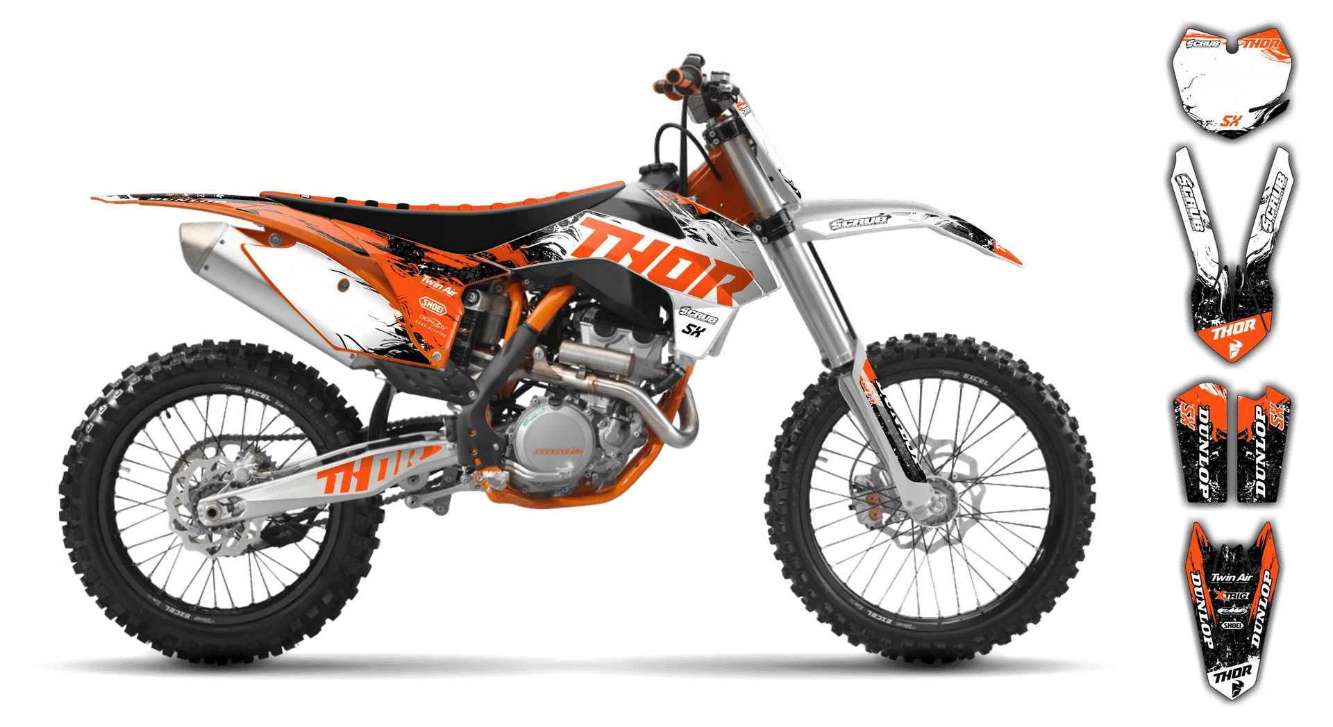 Graphics Kit - KTM - SX SX-F / XC XC-F - 2003-2004 - Sledge - LE