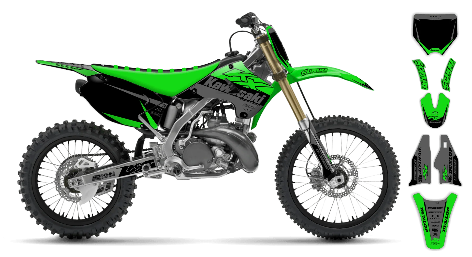 Graphics Kit - Kawasaki - KX 125 - 2003 - Zuniper - LE