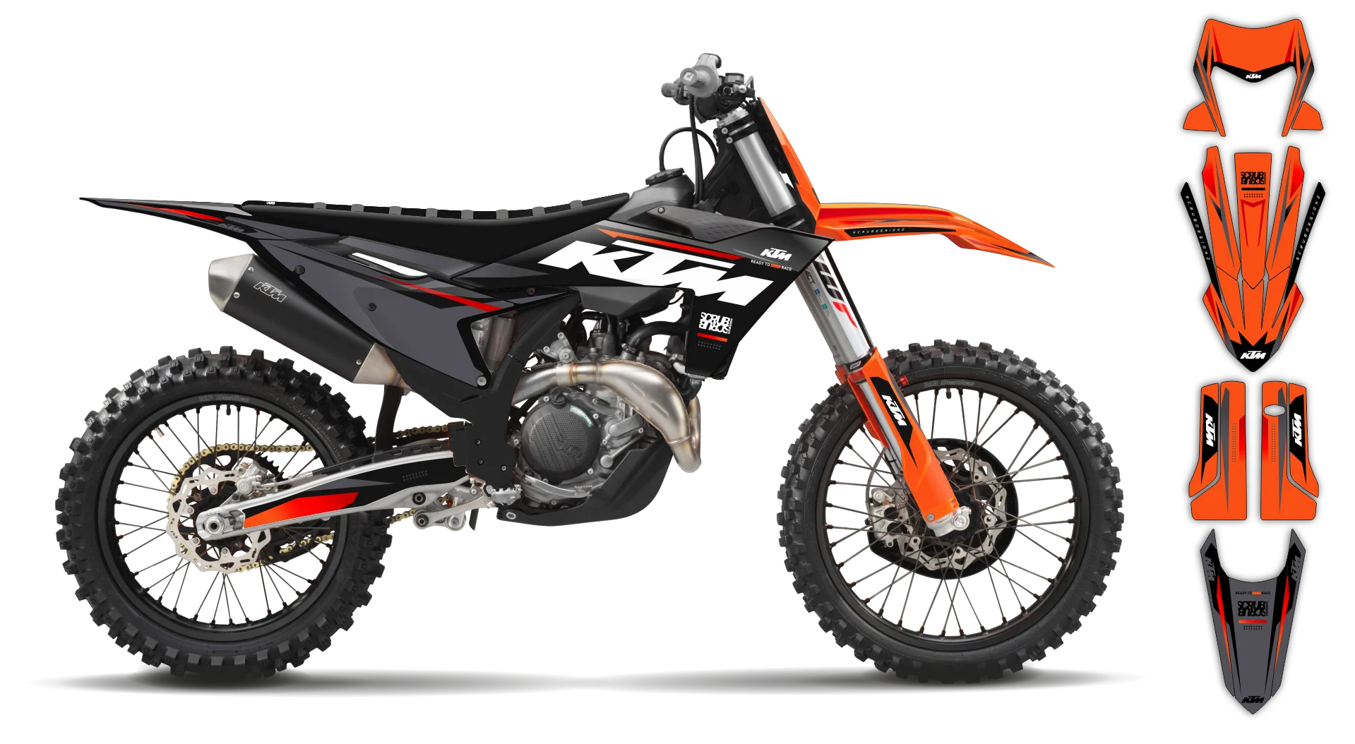 Graphics Kit - KTM - EXC EXC-F / XC-W XCF-W - 2024-2025 - K-SE1127 - R3