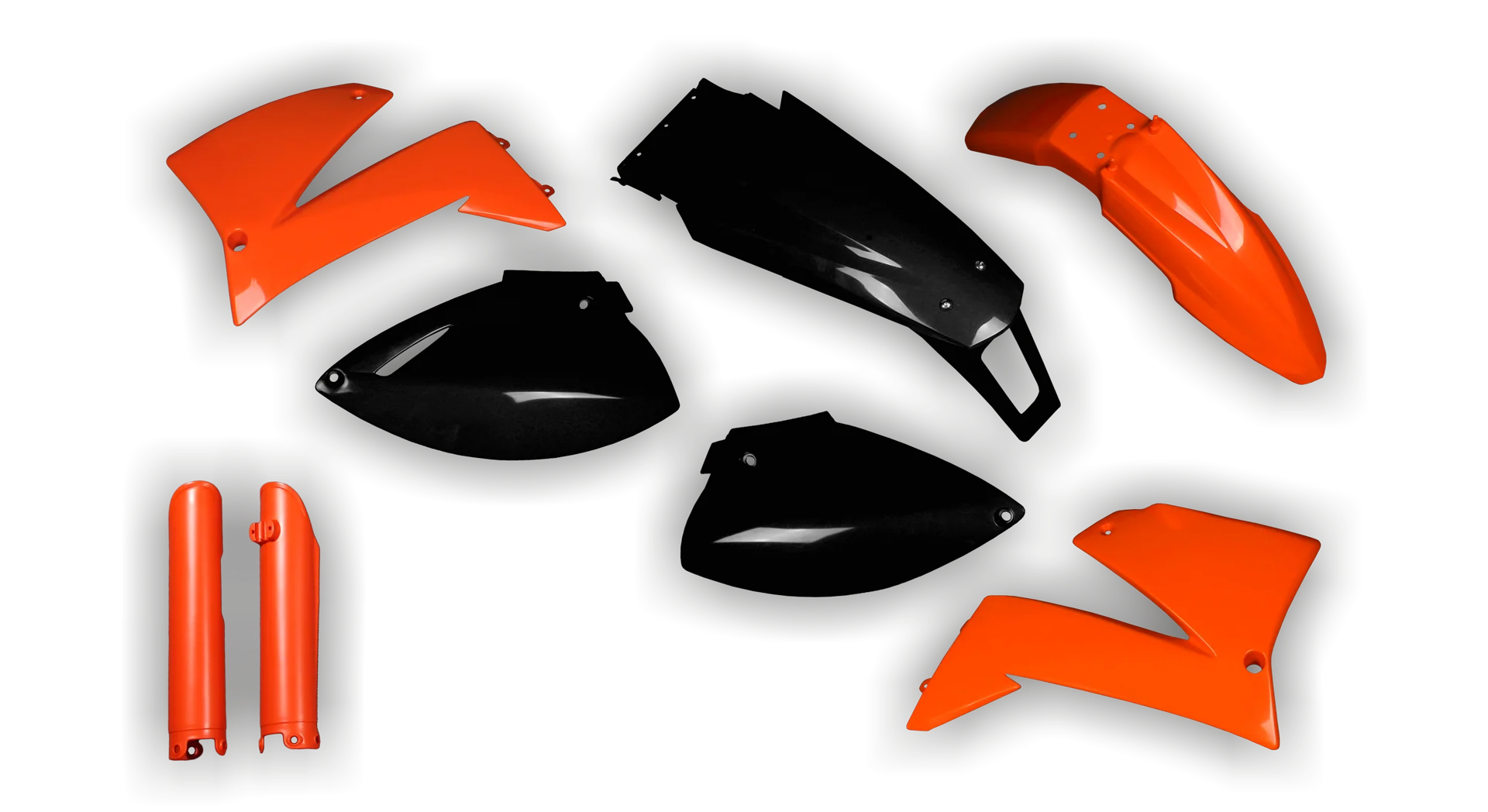 Plastics Kit - KTM - LC4 625-660 SMC - 1999-2004 - Full Kit - Orange Black LED