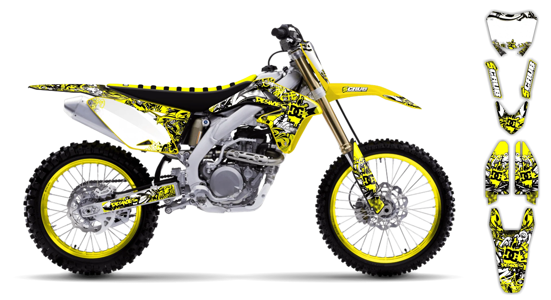 Graphics Kit - Suzuki - RMZ 450 - 2005-2006 - Attack - ST