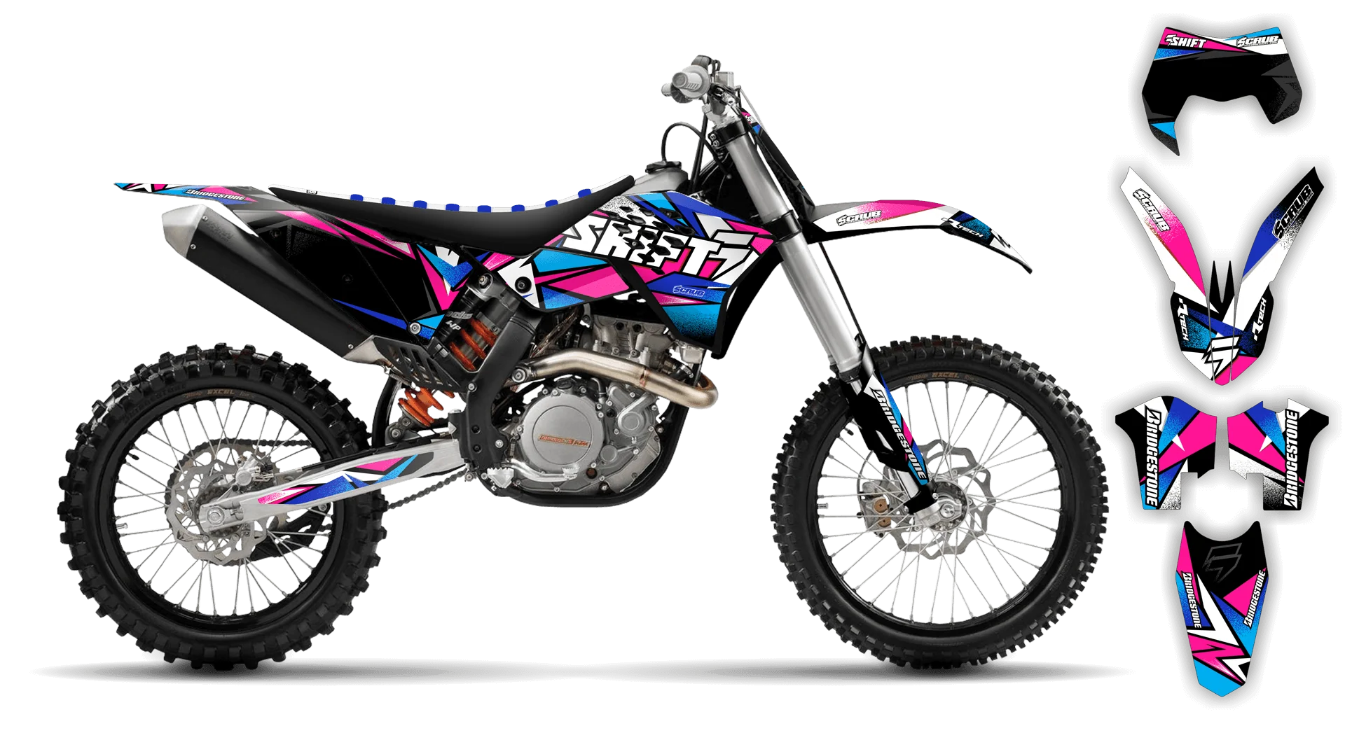 Graphics Kit - KTM - EXC EXC-F / XC-W XCF-W - 2008-2011 - X-Rut - R2