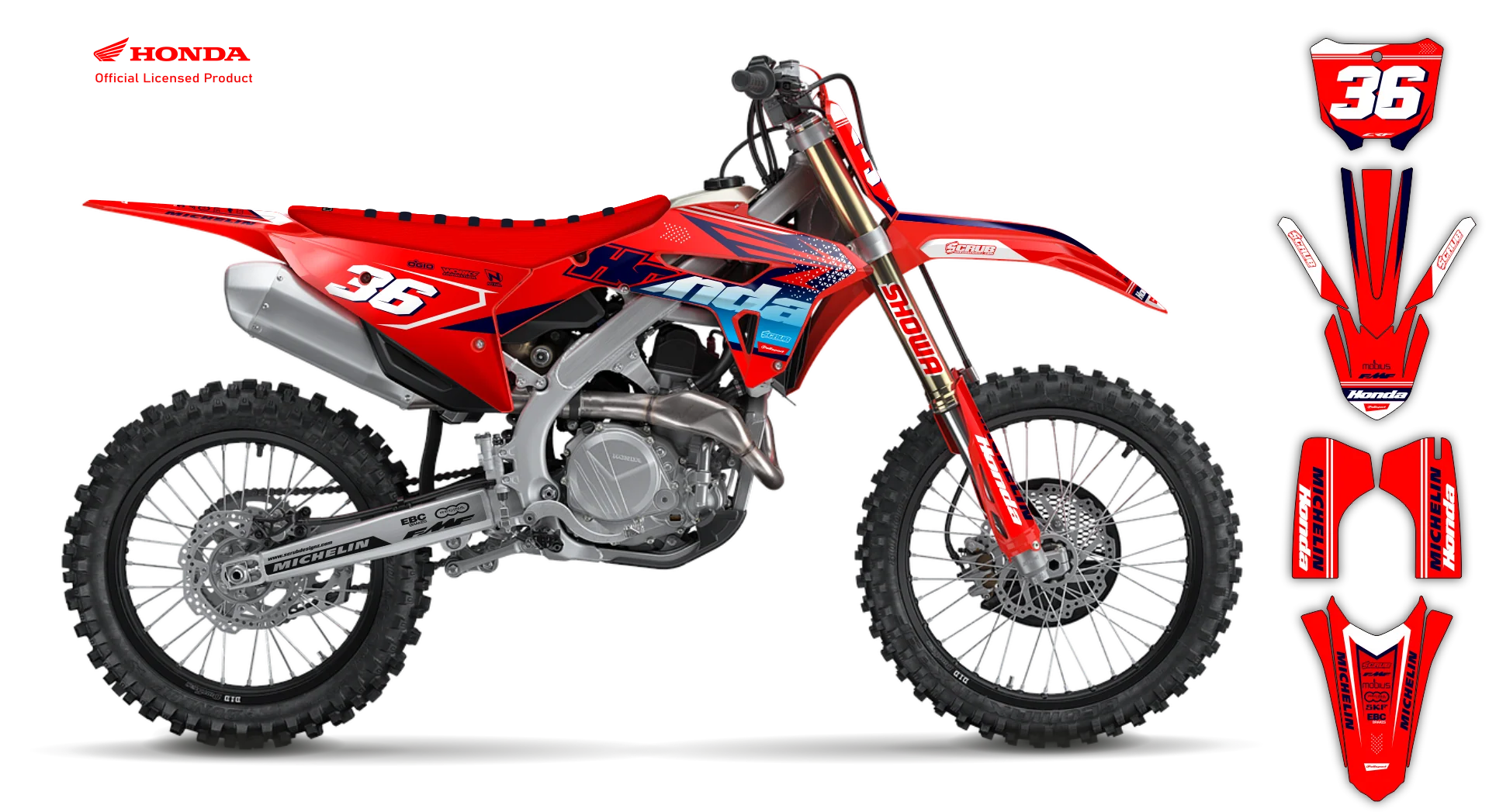 Graphics Kit - Honda - CRF 450R - 2022-2024 Restyle - SE1064 - LE