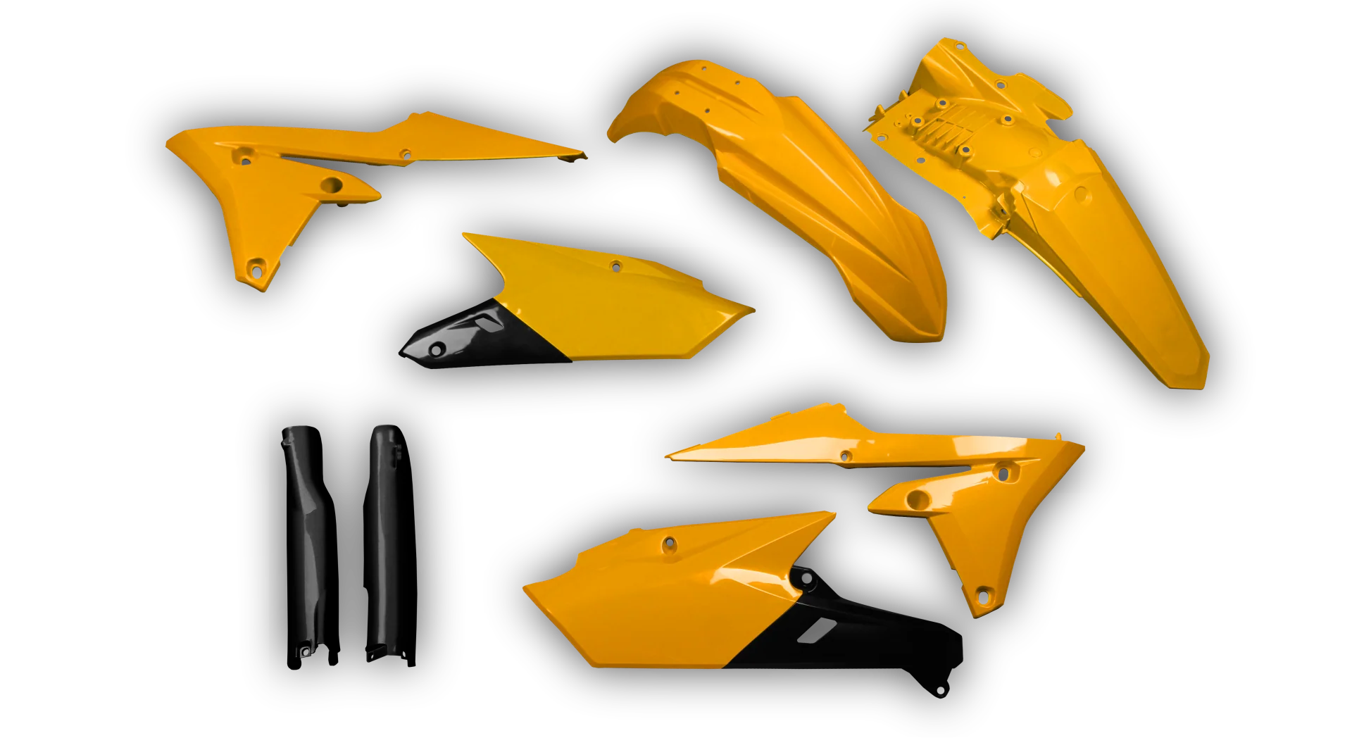 Plastics Kit - Yamaha - WR250F - 2015-2019 - Full Kit - Anniversary Yellow Trim Kit