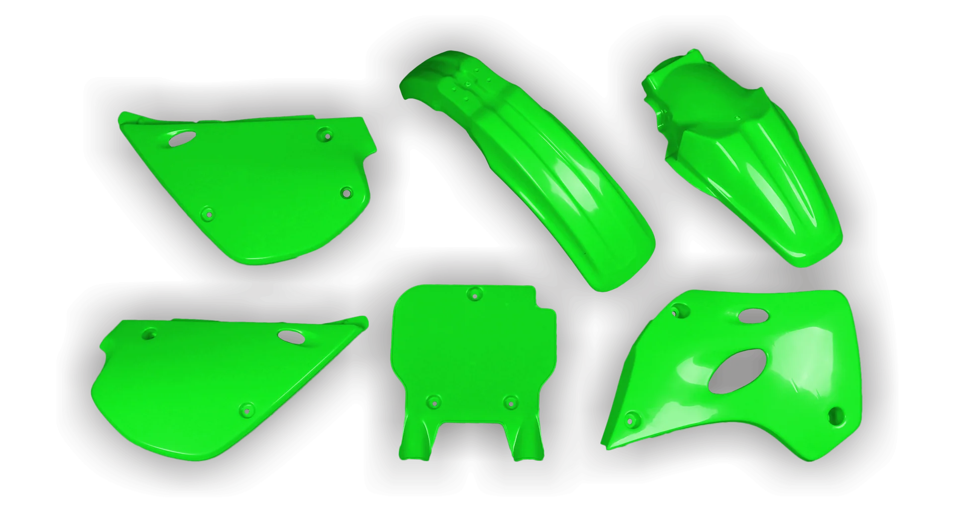 Plastics Kit - Kawasaki - KX 80 - 1991-1997 - Full Kit - Green