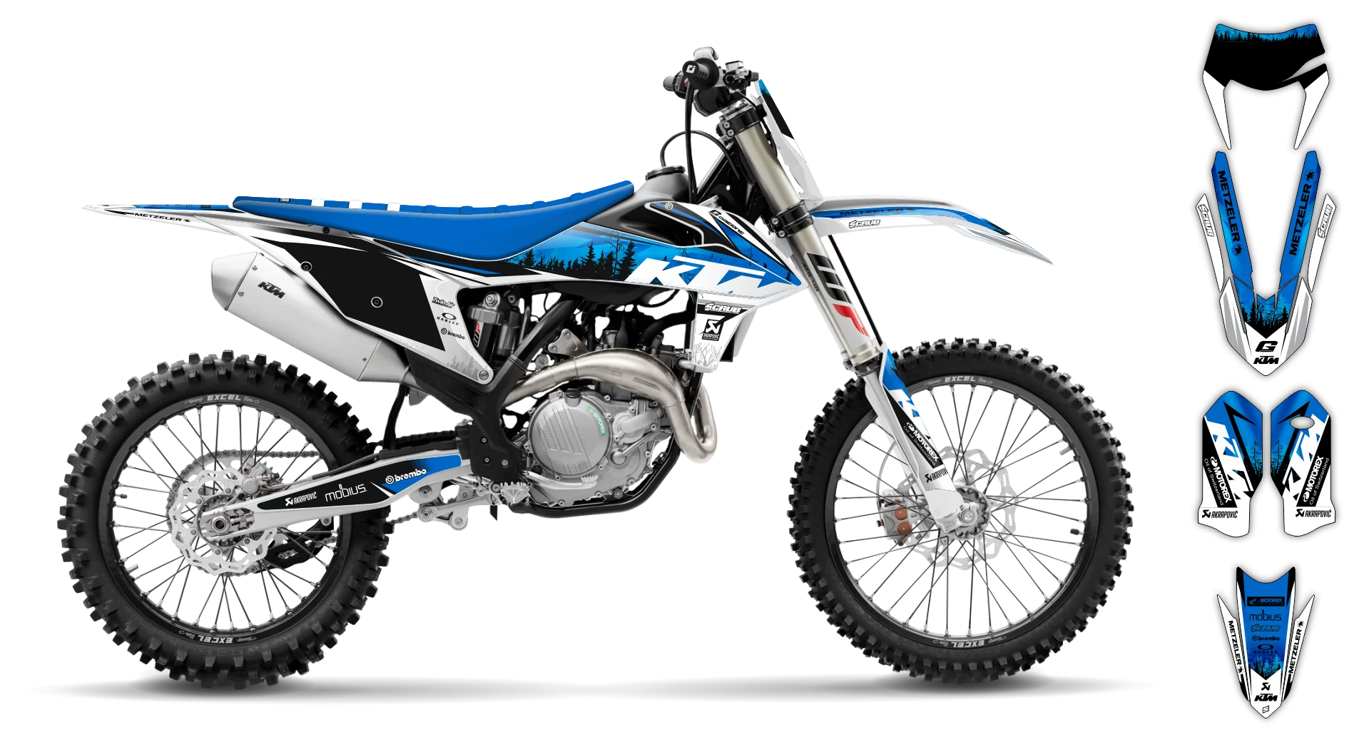 Graphics Kit - KTM - EXC EXC-F / XC-W XCF-W - 2020-2023 - K-SE1119 - R3