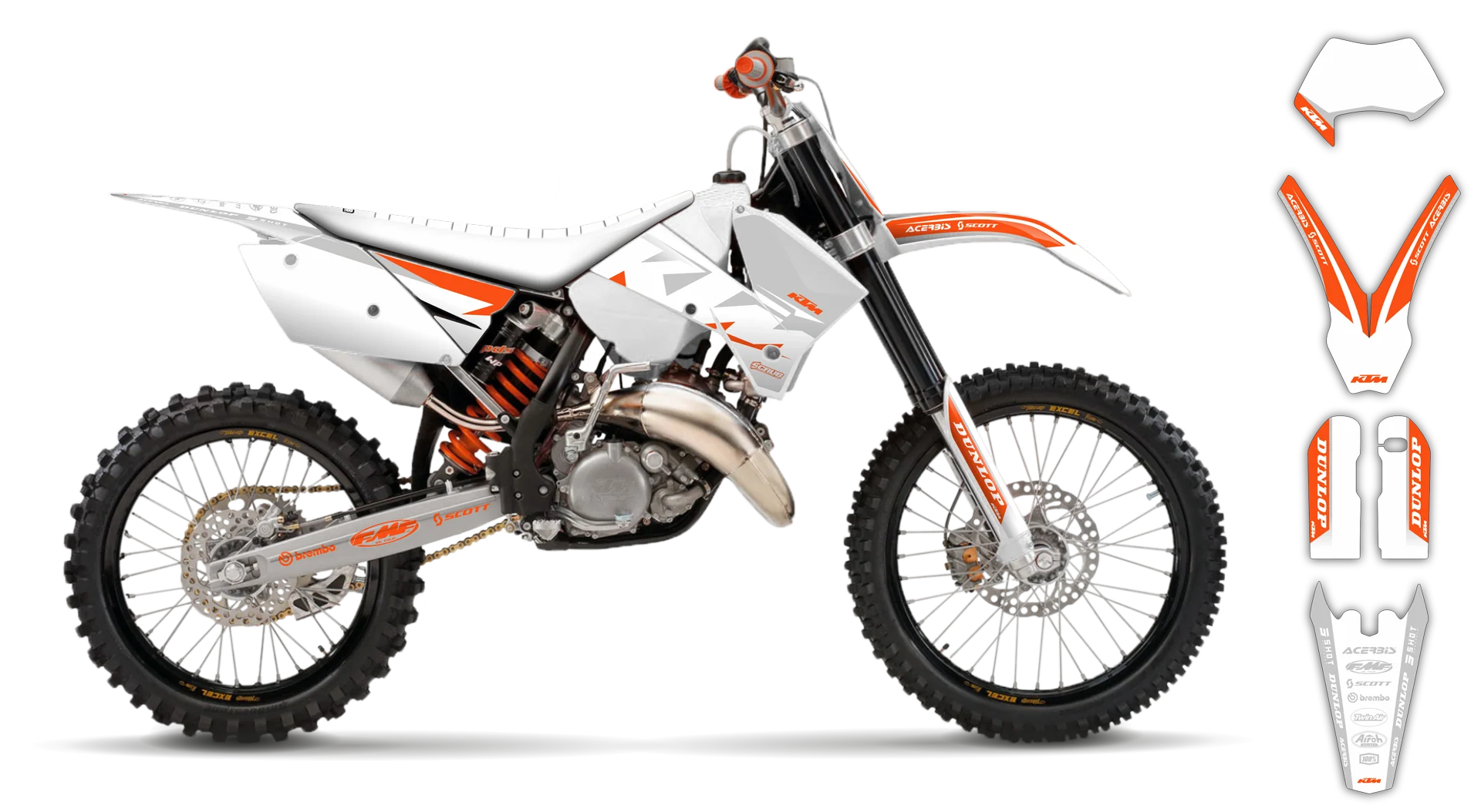 Graphics Kit - KTM - EXC EXC-F / XC-W XCF-W - 2005-2007 - K19 - R4