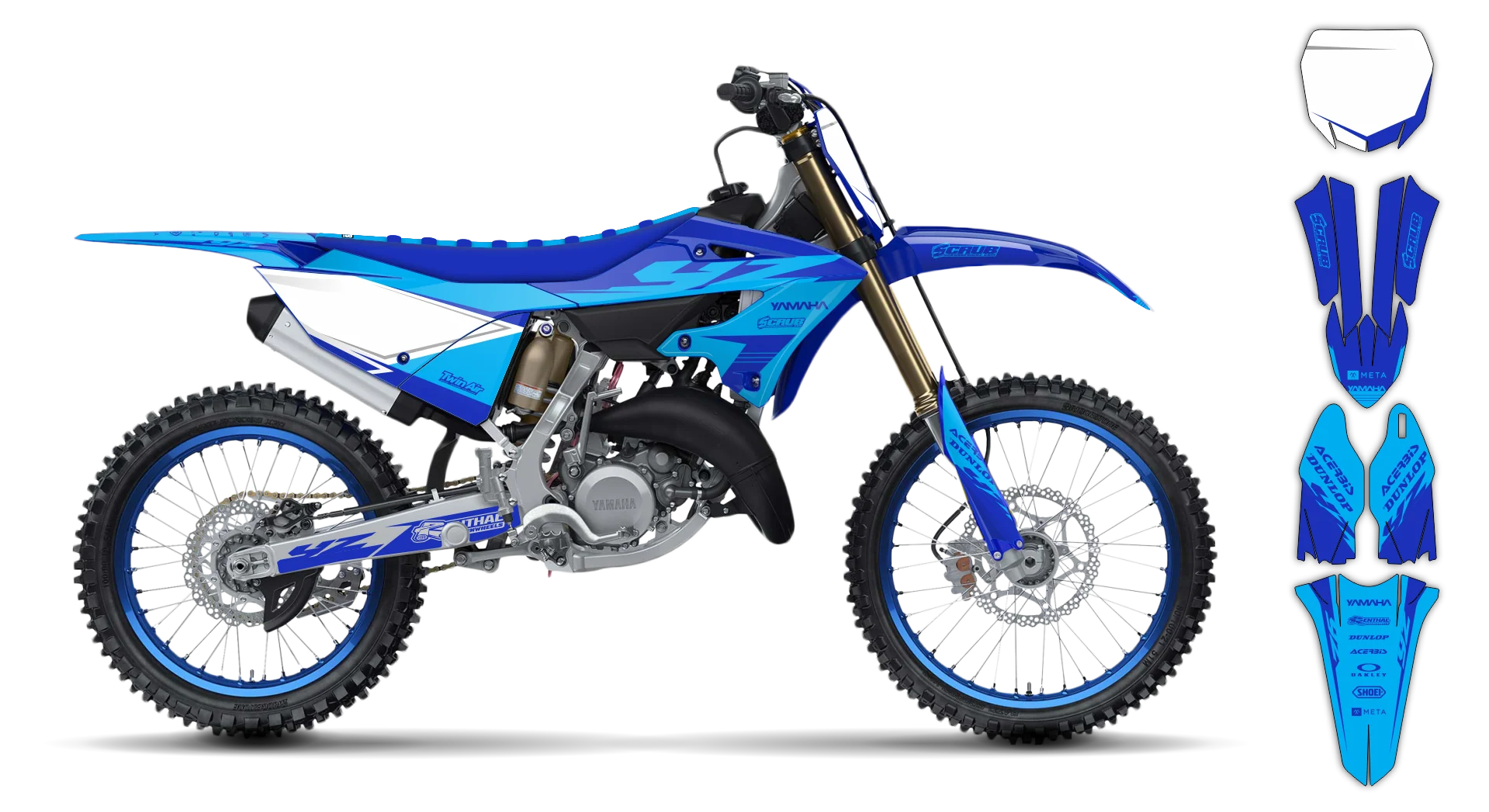 Graphics Kit - Yamaha - YZ 125-250 Restyle 2 - 2008-2014 - Nyxet - LE
