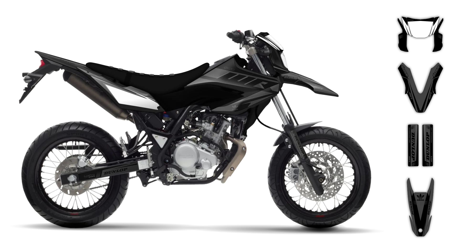 Graphics Kit - Yamaha - WR 125X - 2009-2022 - Danta - R4