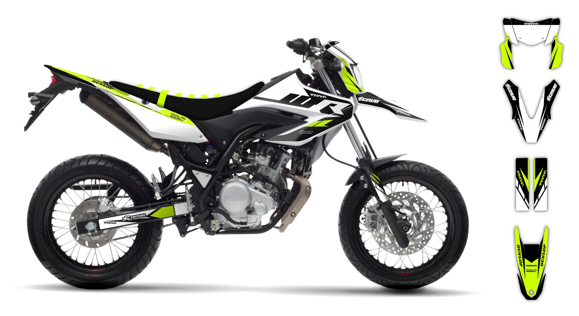 Graphics Kit - Yamaha - WR 125X - 2009-2022 - Fluo Sukuba - LE