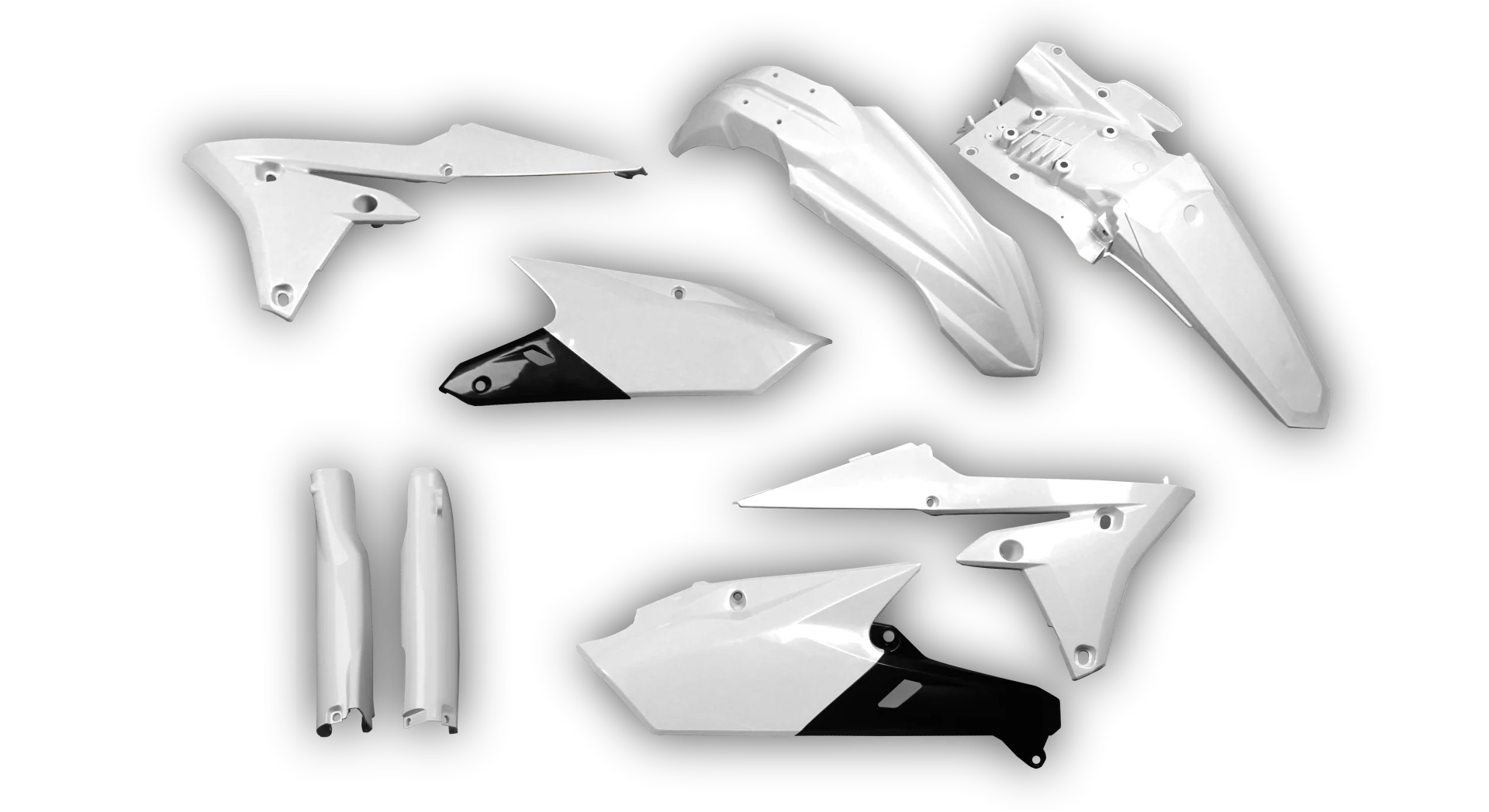 Plastics Kit - Yamaha - WR250F - 2015-2019 - Full Kit - White Trim Kit