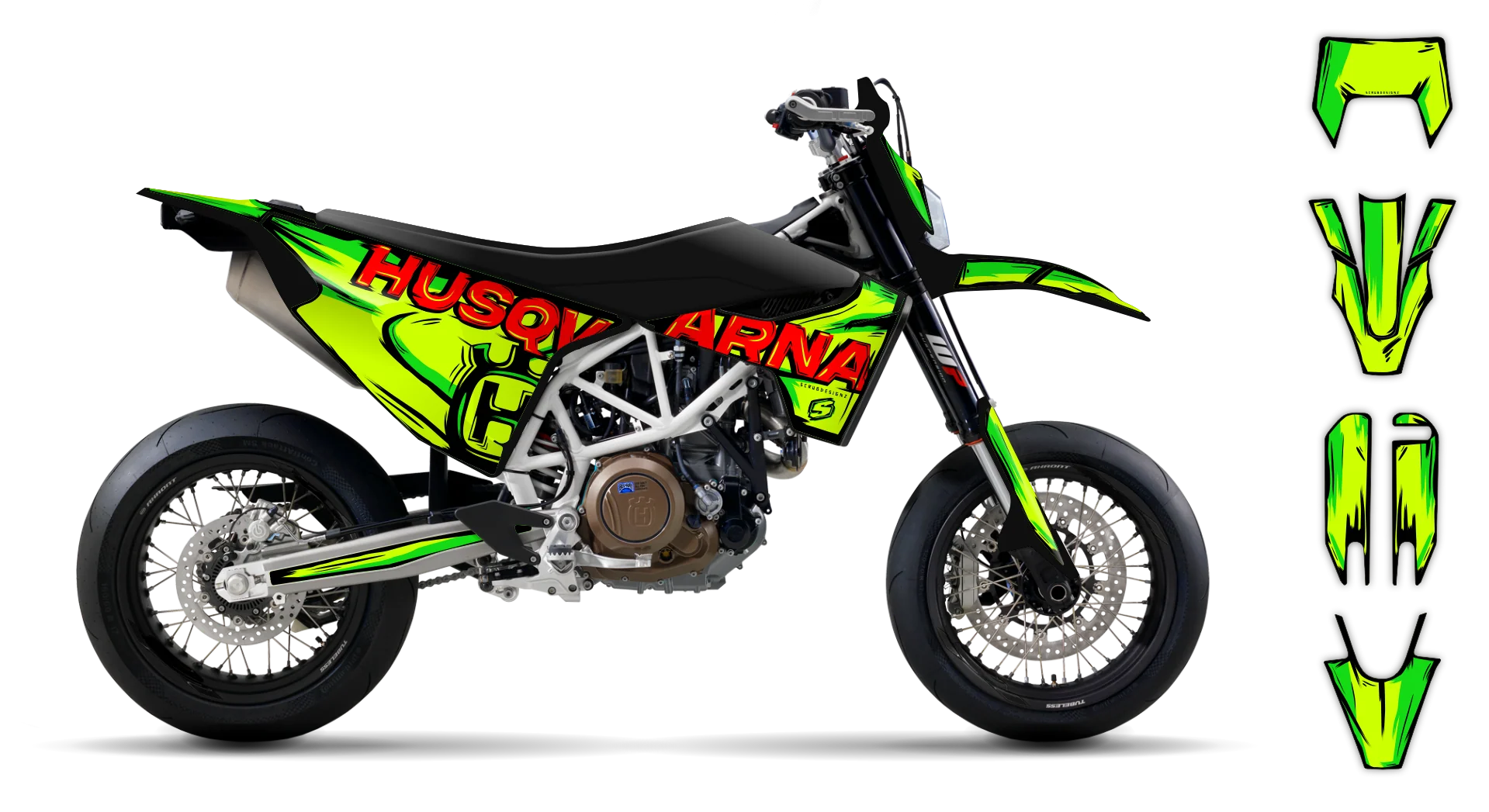 Graphics Kit - Husqvarna 14-> EN 701 - 2016-2024 - Fluo Artlex - LE