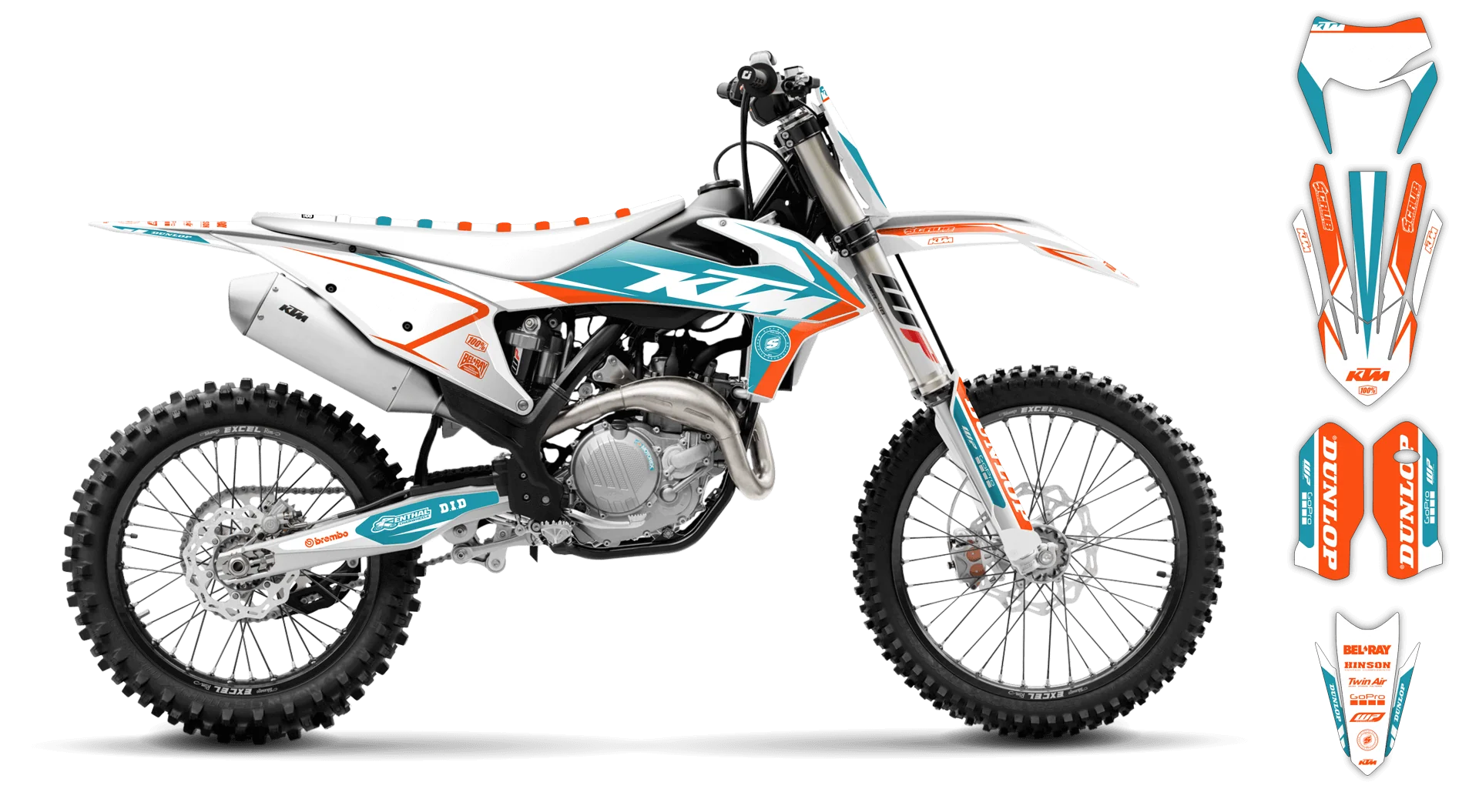 Graphics Kit - KTM - EXC EXC-F / XC-W XCF-W - 2014-2015 - K17 - R1