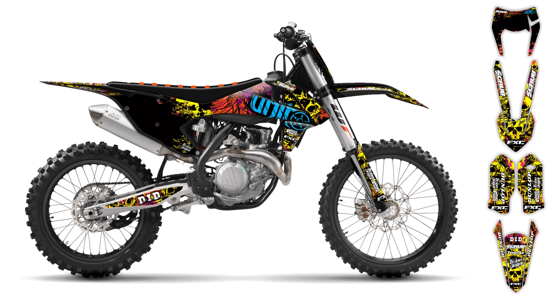 Graphics Kit - KTM - EXC EXC-F / XC-W XCF-W - 2017-2019 - Wasabi - LE