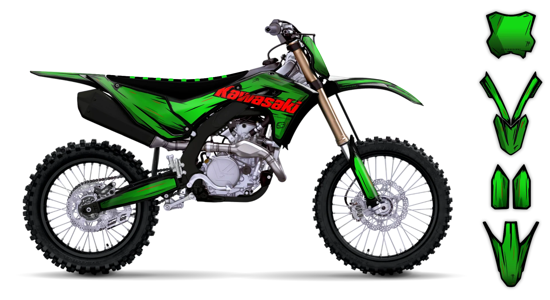 Graphics Kit - Kawasaki - KX 450F - 2024-2025 - Fluo Artlex - ST