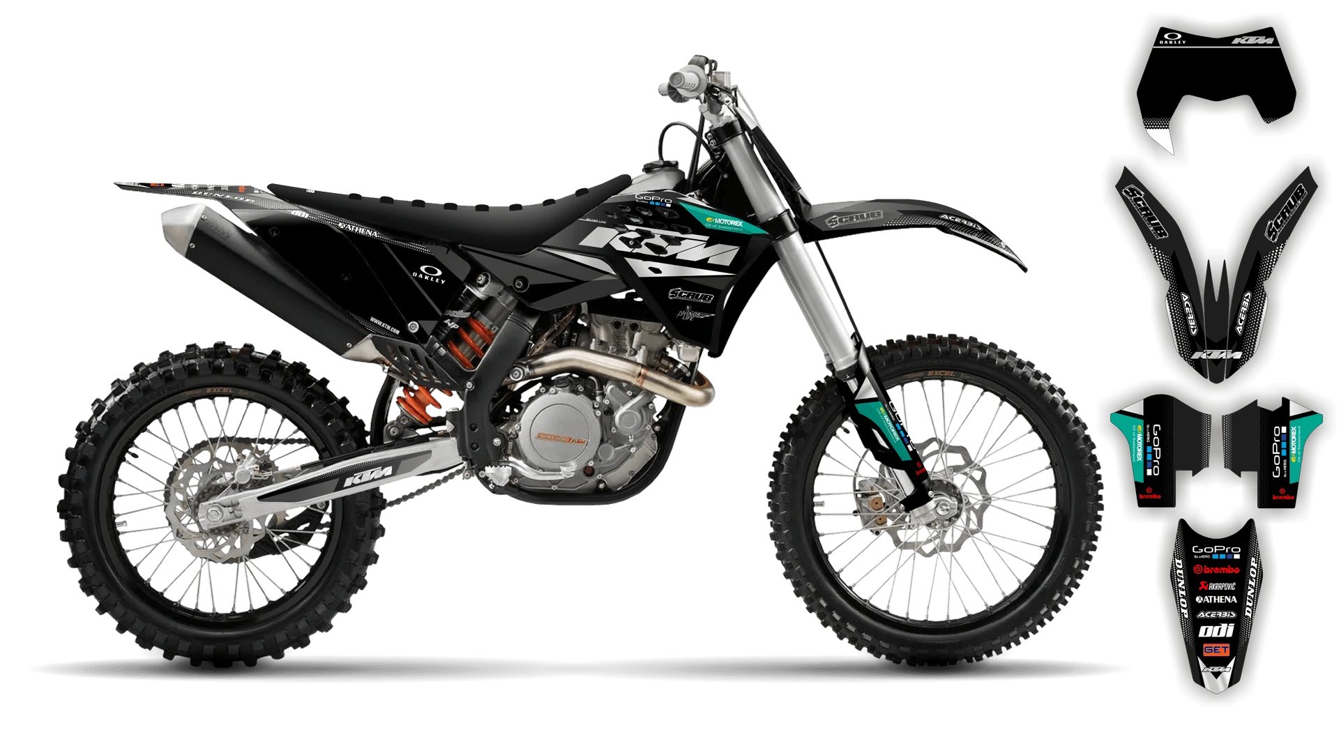 Graphics Kit - KTM - EXC EXC-F / XC-W XCF-W - 2008-2011 - K11 - R3