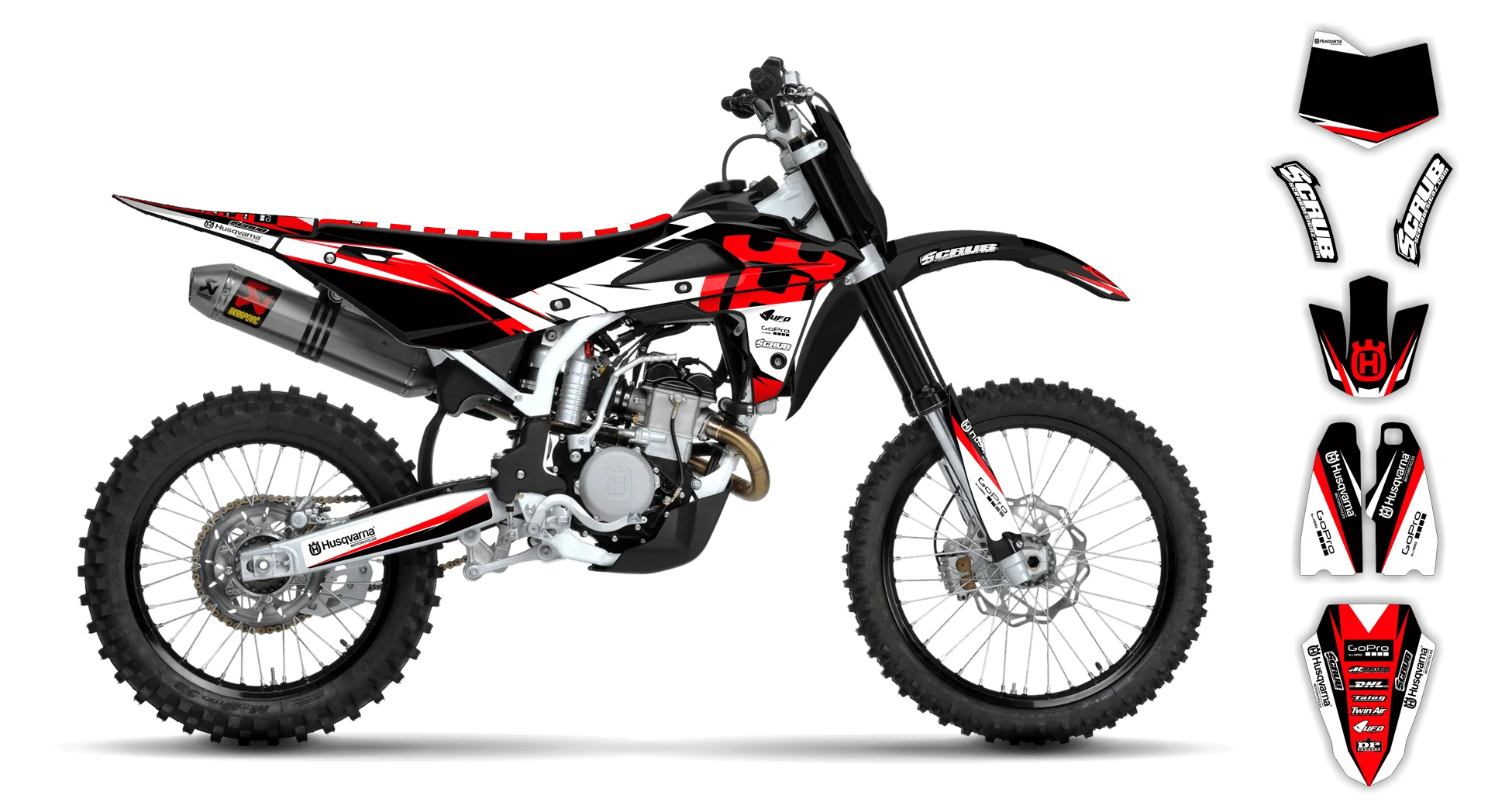 Graphics Kit - Husqvarna 05-13 - SM 630 - 2010-2013 - Factory Replica 3 - R3