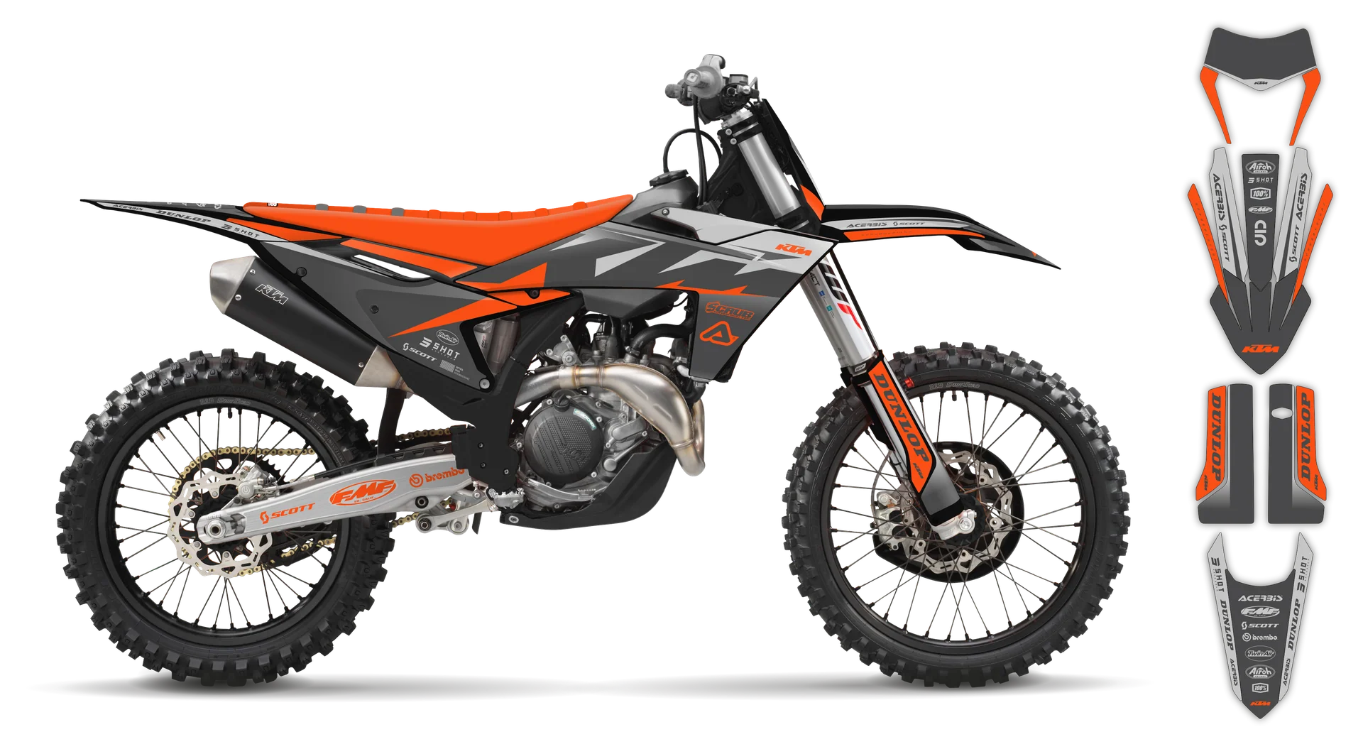 Graphics Kit - KTM - EXC EXC-F / XC-W XCF-W - 2024-2025 - K19 - R5