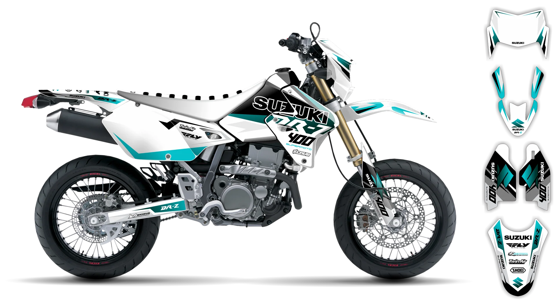 Graphics Kit - Suzuki - DRZ 400 SM - 1999-2024 - SE1075 - R2