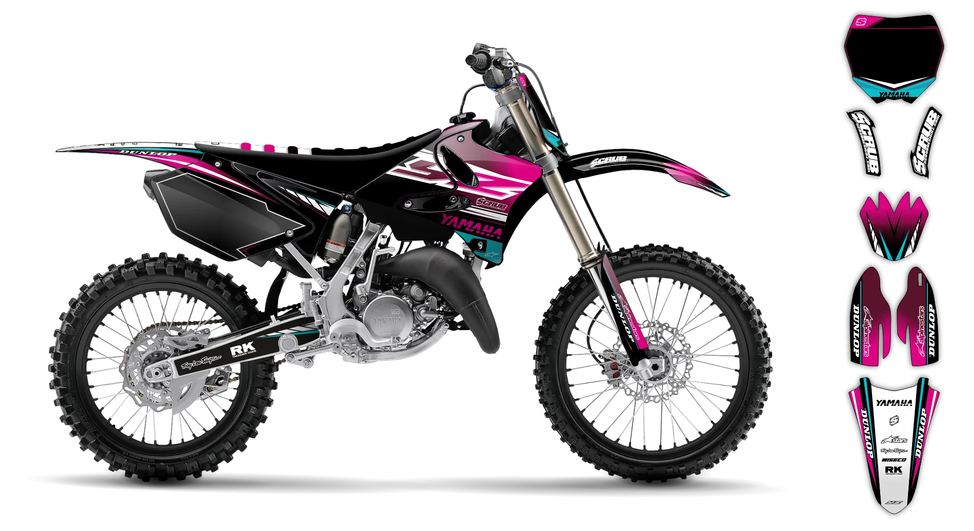 Graphics Kit - Yamaha - YZ 125 - 2008-2014 - Boognish - R2