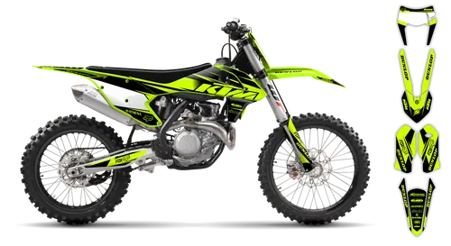 Graphics Kit - KTM - EXC EXC-F / XC-W XCF-W - 2017-2019 - Fluo 1 - ST