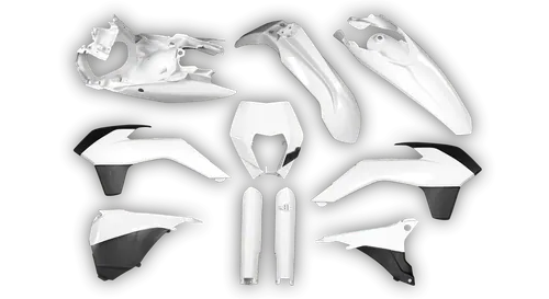 Plastics Kit - KTM - EXC EXC-F / XC-W XCF-W - 2014-2015 - Full Kit - White 1