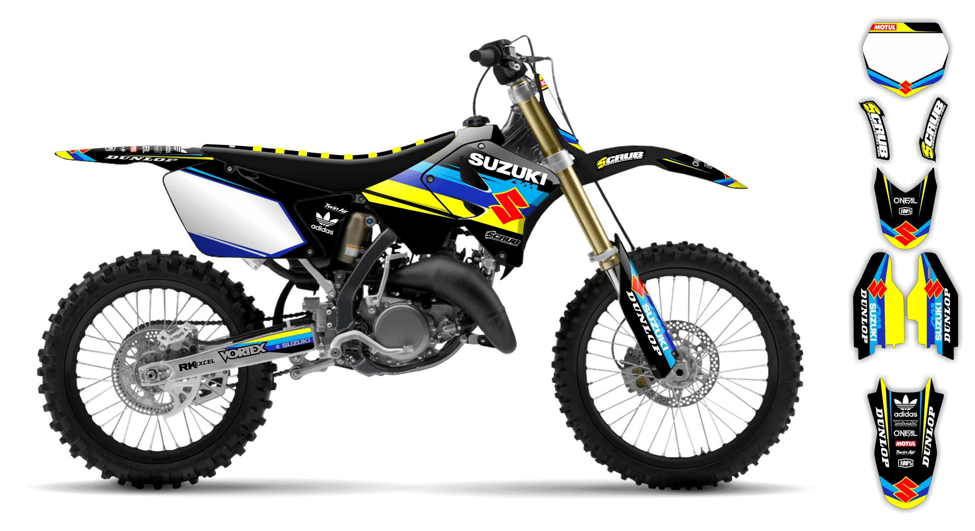 Graphics Kit - Suzuki - RM 125 - 2001-2003 - SE1013 - R2