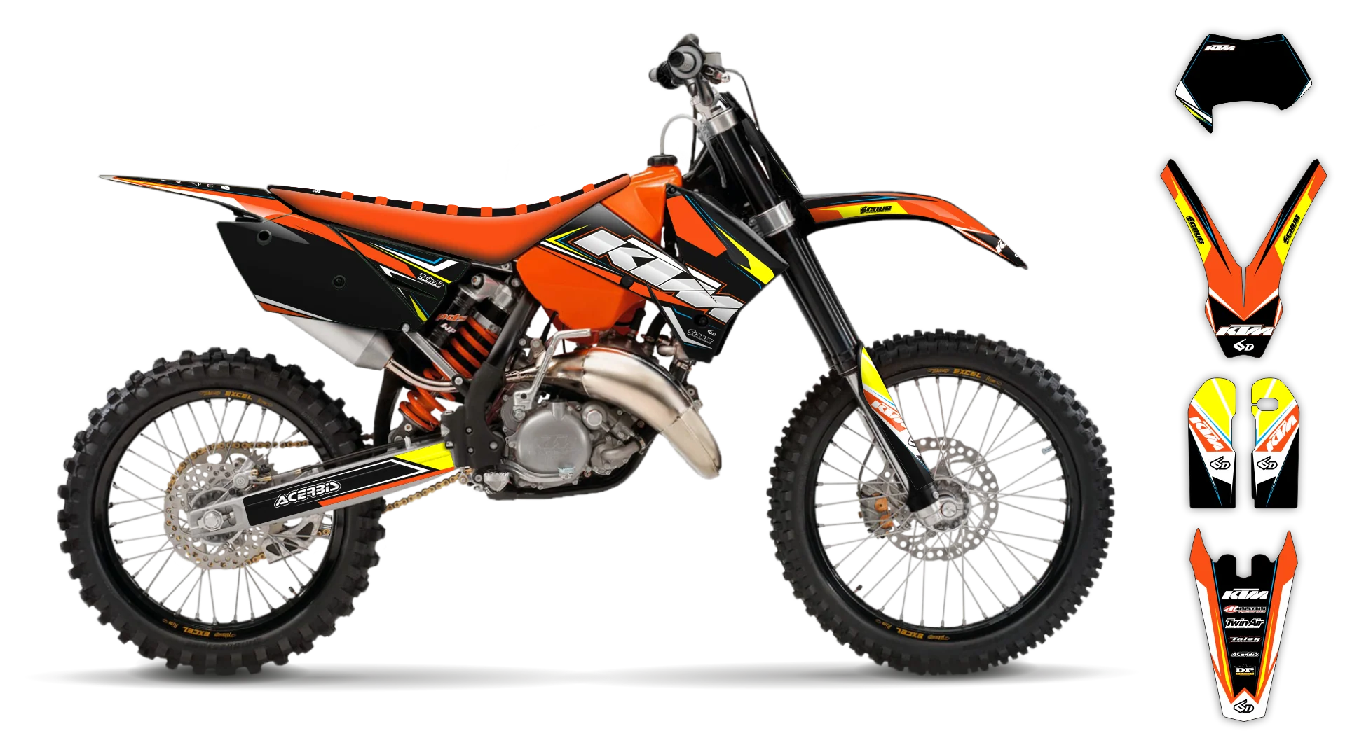 Graphics Kit - KTM - EXC EXC-F / XC-W XCF-W - 2005-2007 - K4 - ST