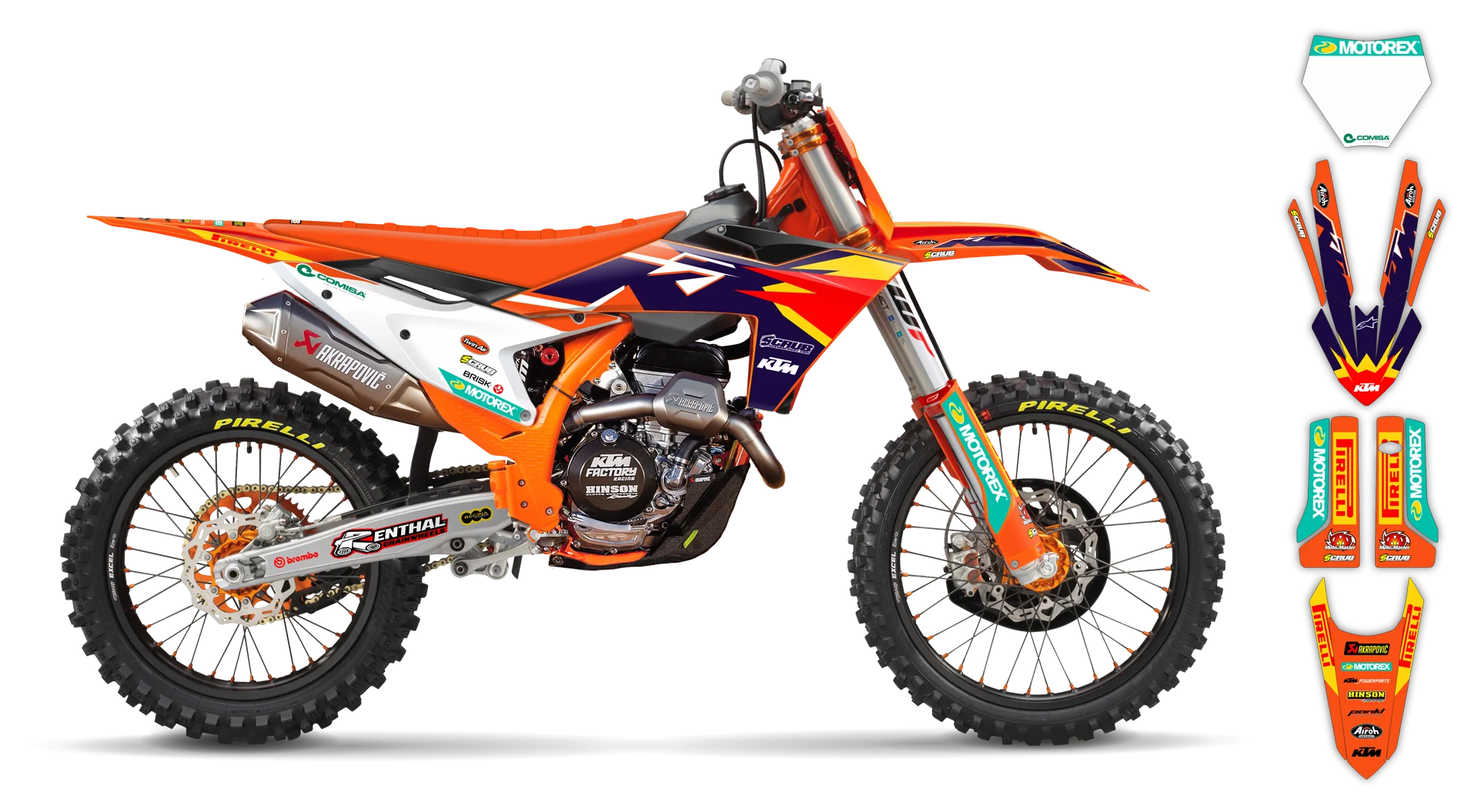 Graphics Kit - KTM - SMR Series - 2023-2024 - Factory Replica 4 - ST
