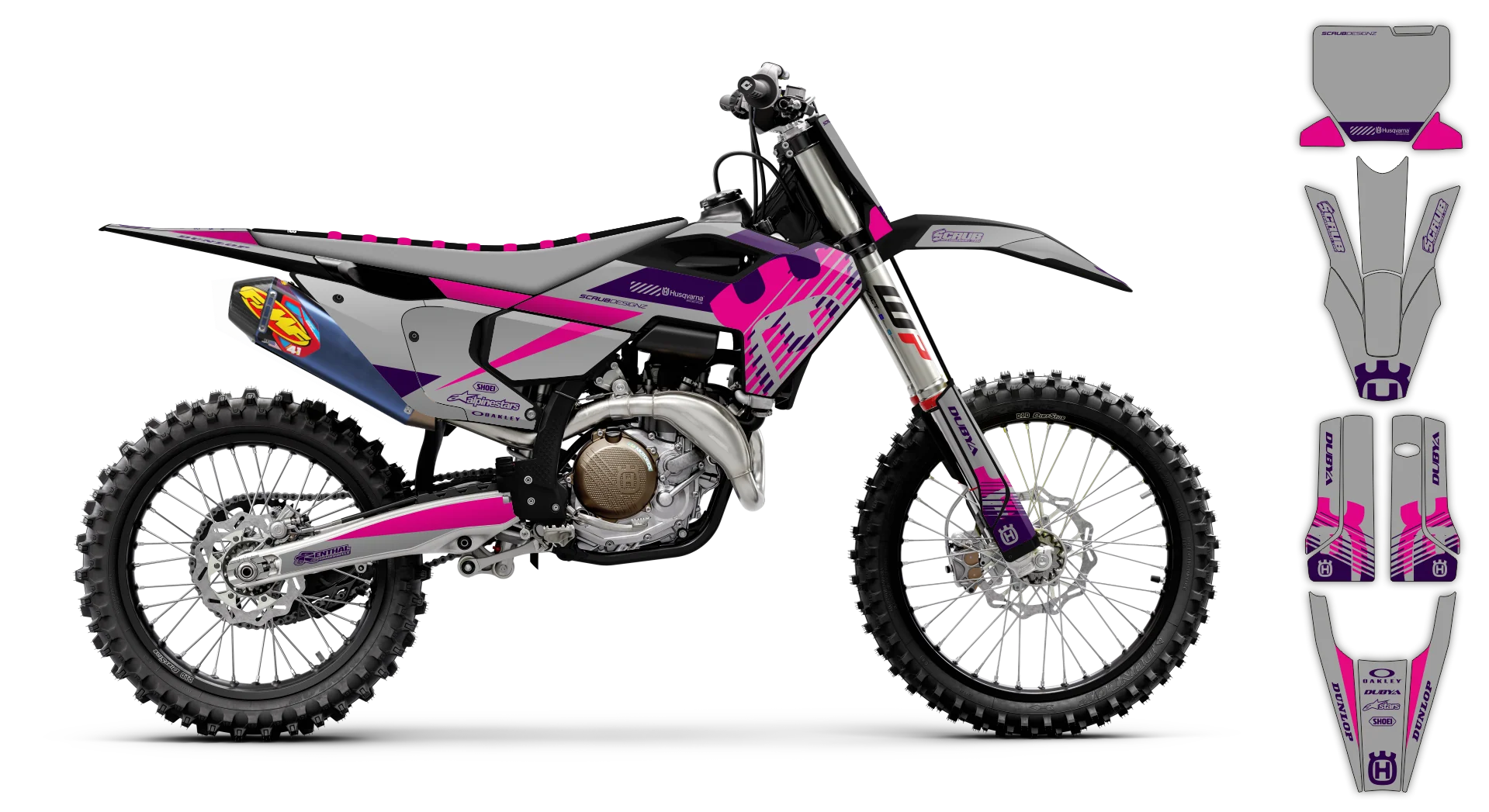 Graphics Kit - Husqvarna 14-> TC-FC-FX Series - 2023-2024 - H16 - R4