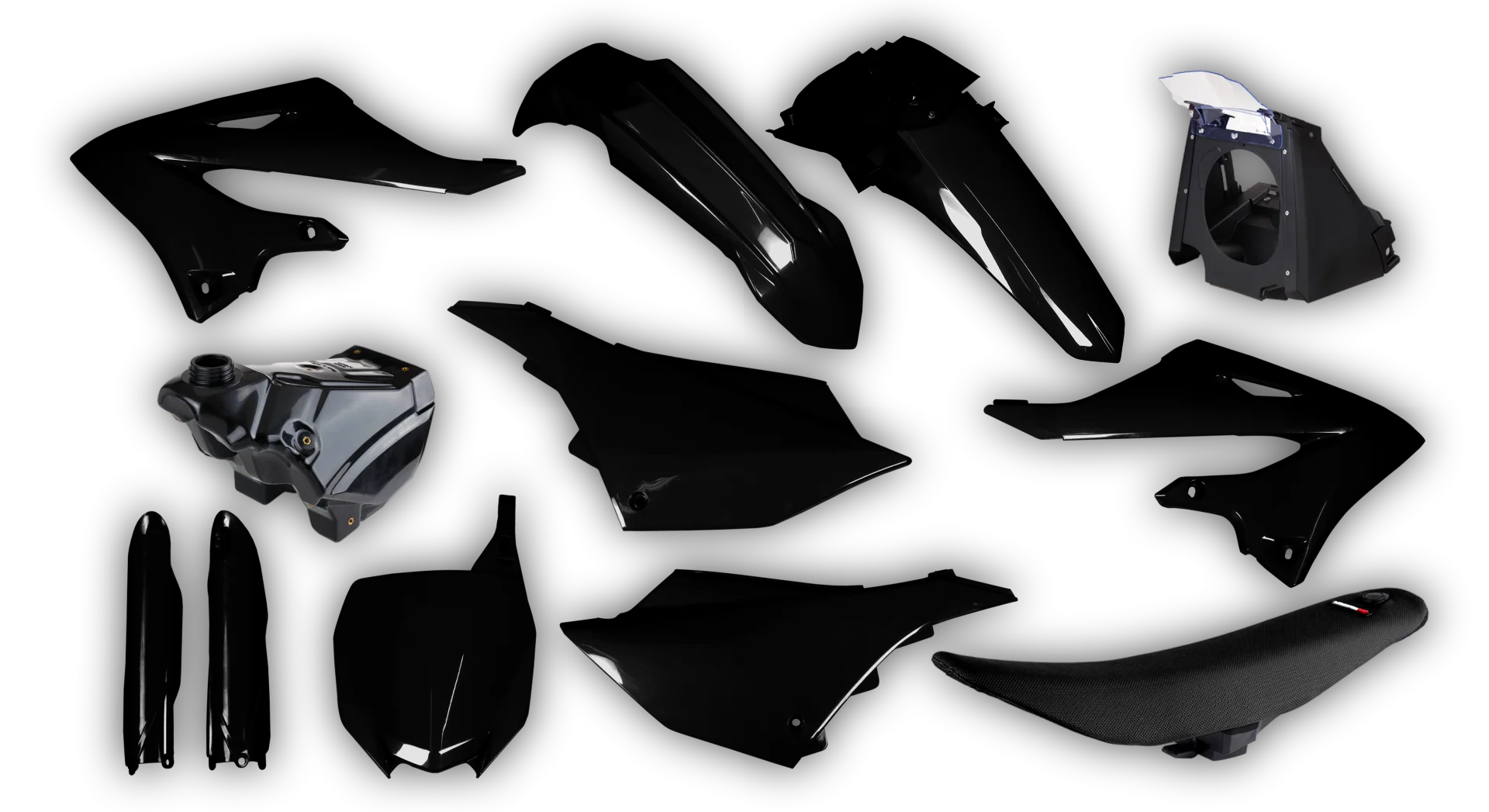 Plastics Kit - Yamaha - YZ 125 - 2022-2025 - Full Kit - Black Premium