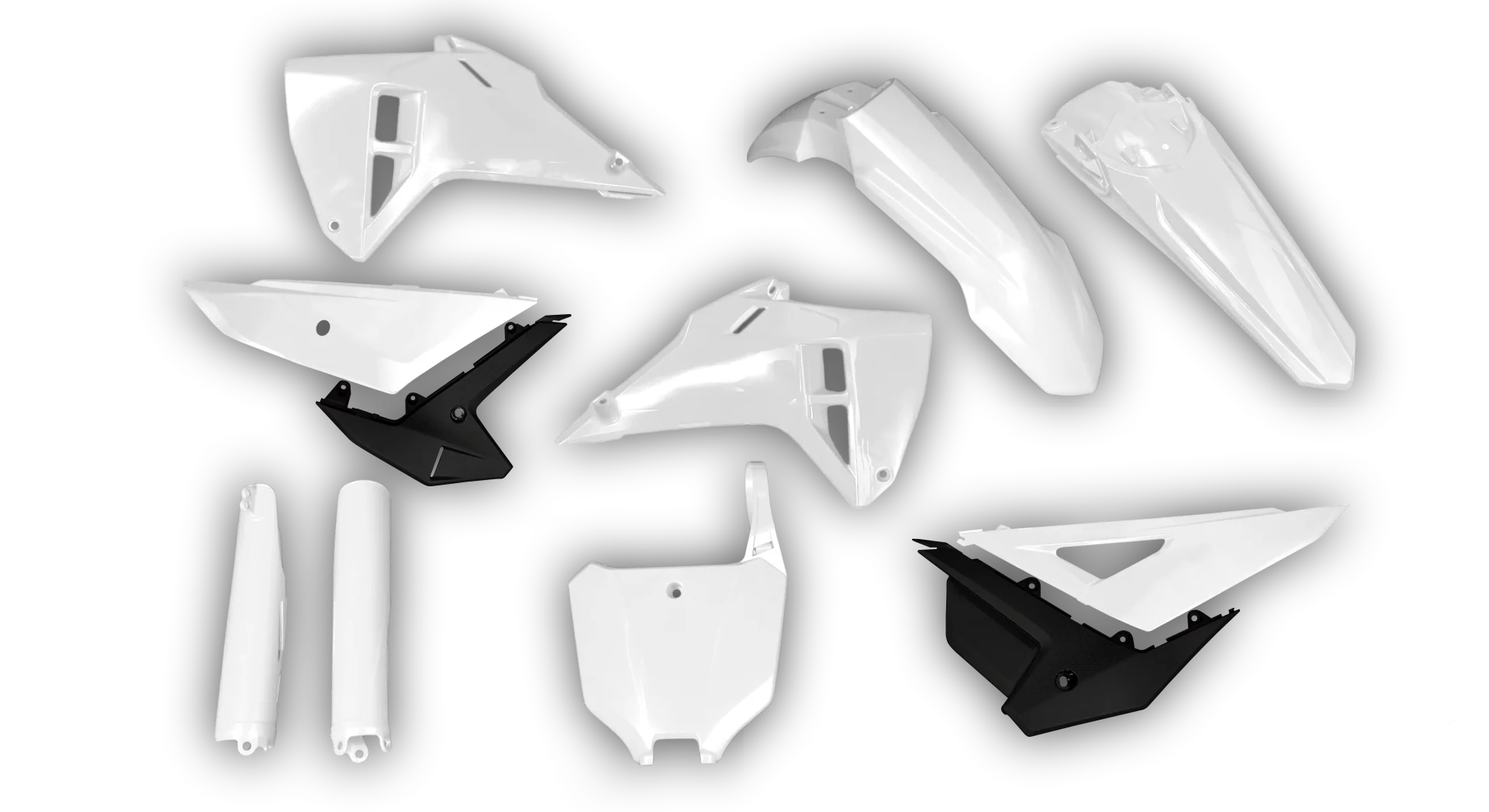 Plastics Kit - Honda - CRF 250R - 2022-2024 - Full Kit - White Restyle