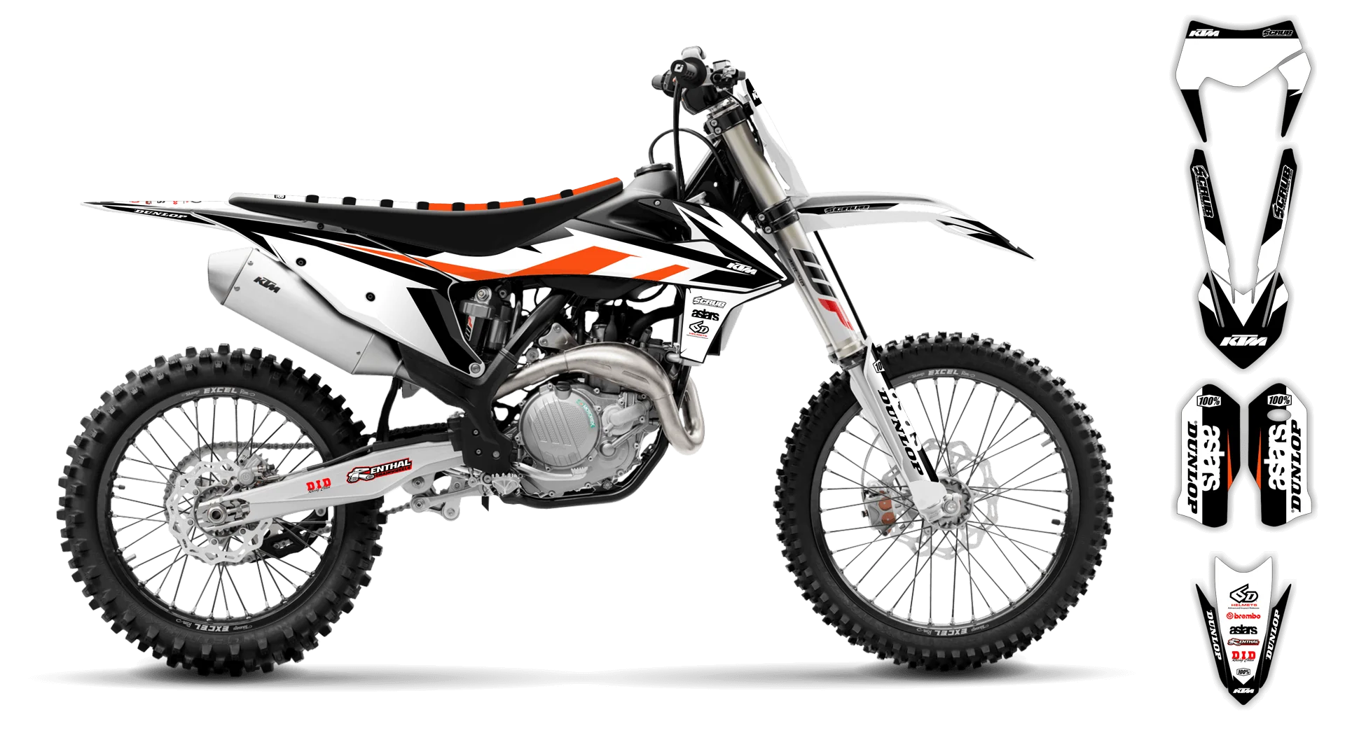 Graphics Kit - KTM - EXC EXC-F / XC-W XCF-W - 2020-2023 - K8 - R1