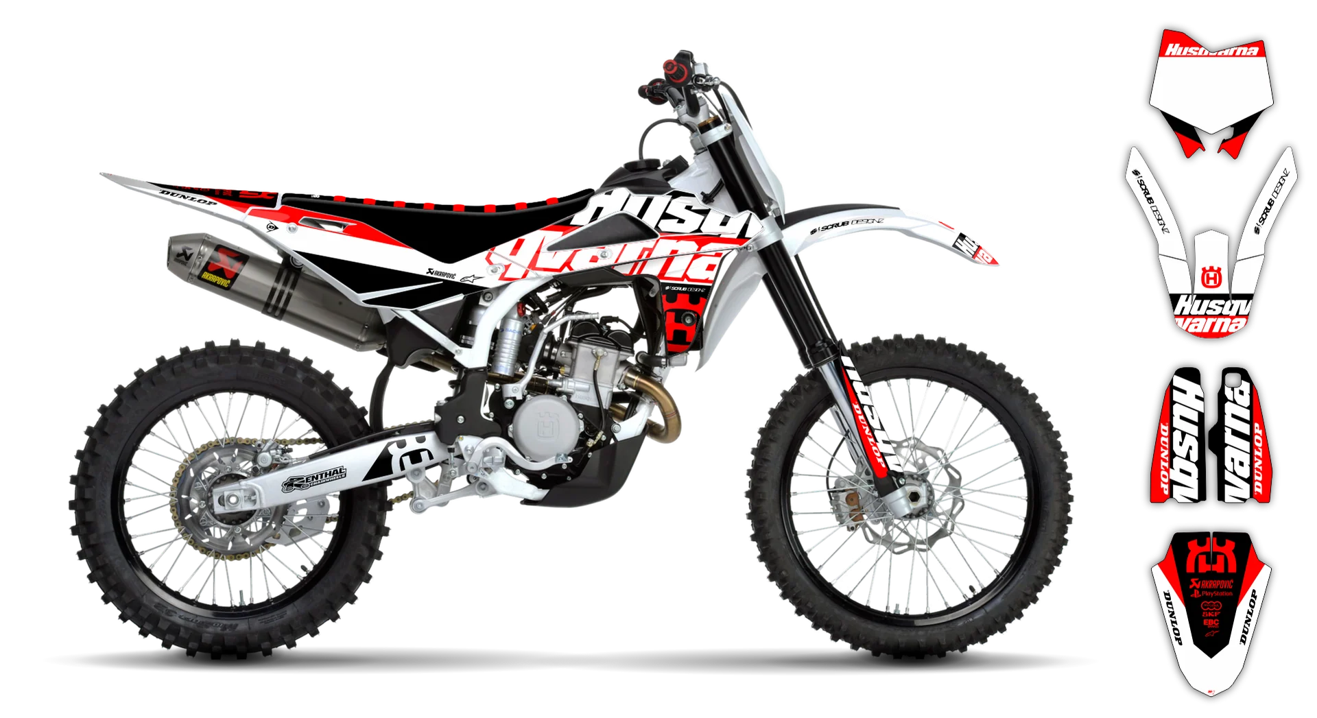 Graphics Kit - Husqvarna 05-13 - CR 50 - 2009-2013 - H-SE1087 - R2