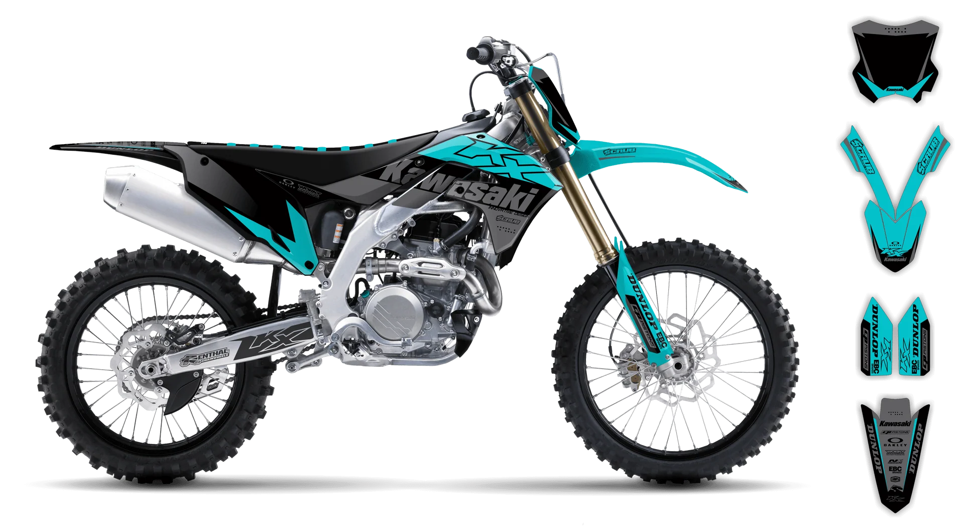 Graphics Kit - Kawasaki - KX 250F - 2021-2024 - Zuniper - R1