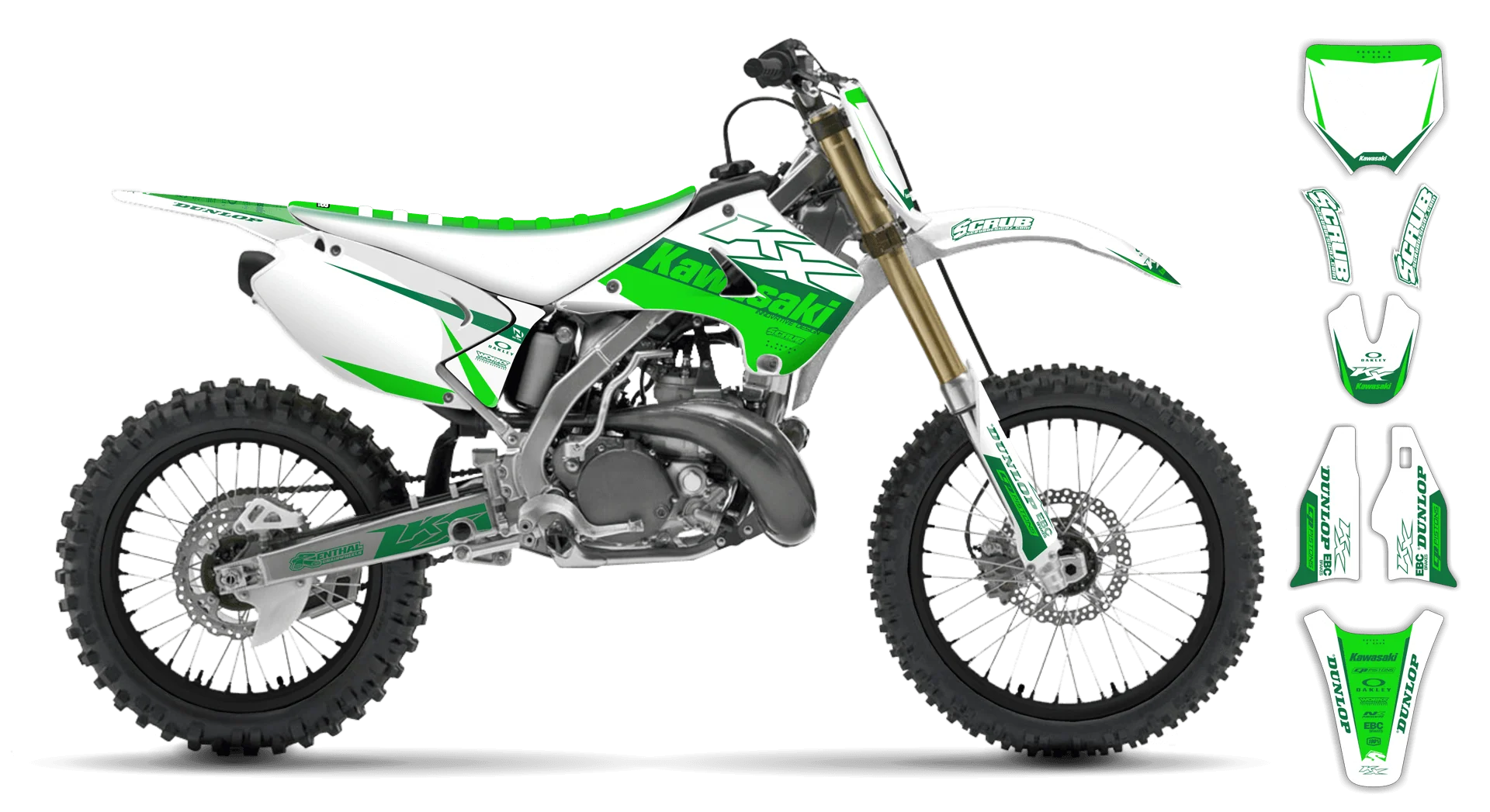 Graphics Kit - Kawasaki - KX 80 - 1998-2000 - Zuniper - R2