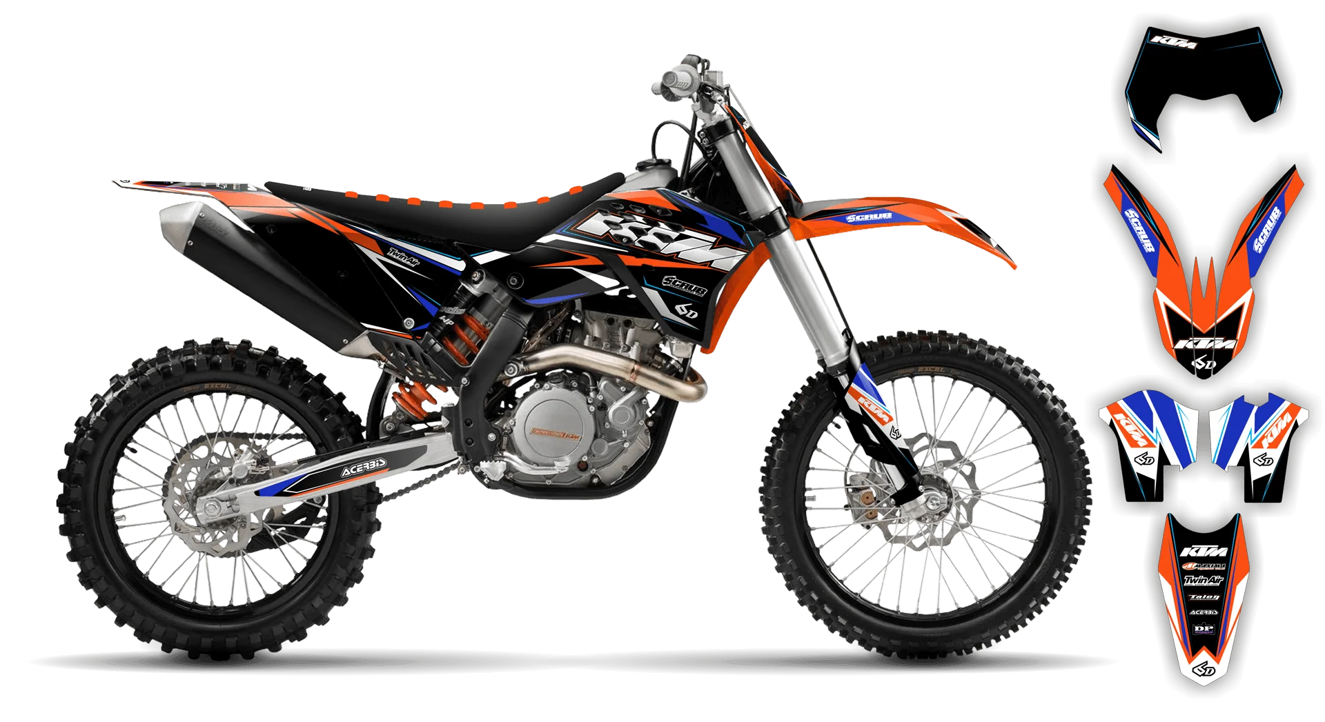 Graphics Kit - KTM - EXC EXC-F / XC-W XCF-W - 2008-2011 - K4 - LE