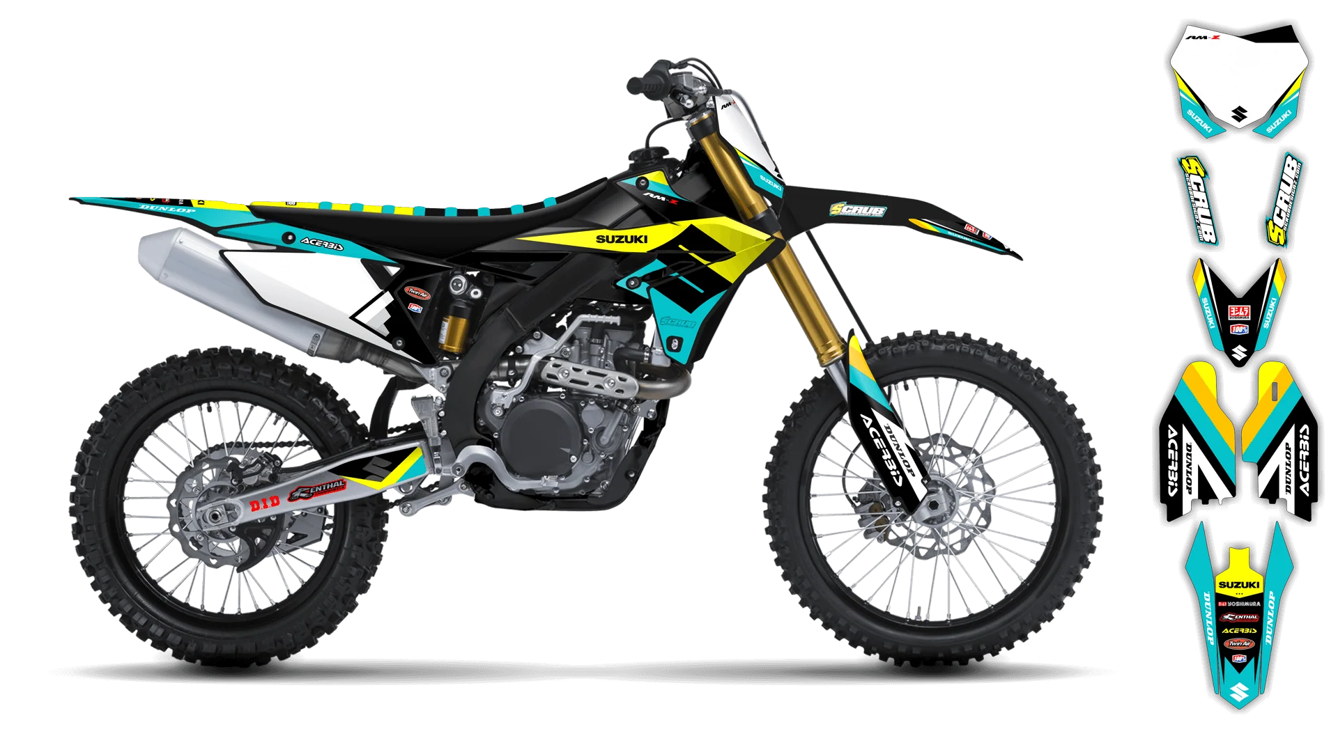 Graphics Kit - Suzuki - RM 85 Restyle - 2002-2024 - Misty - R3