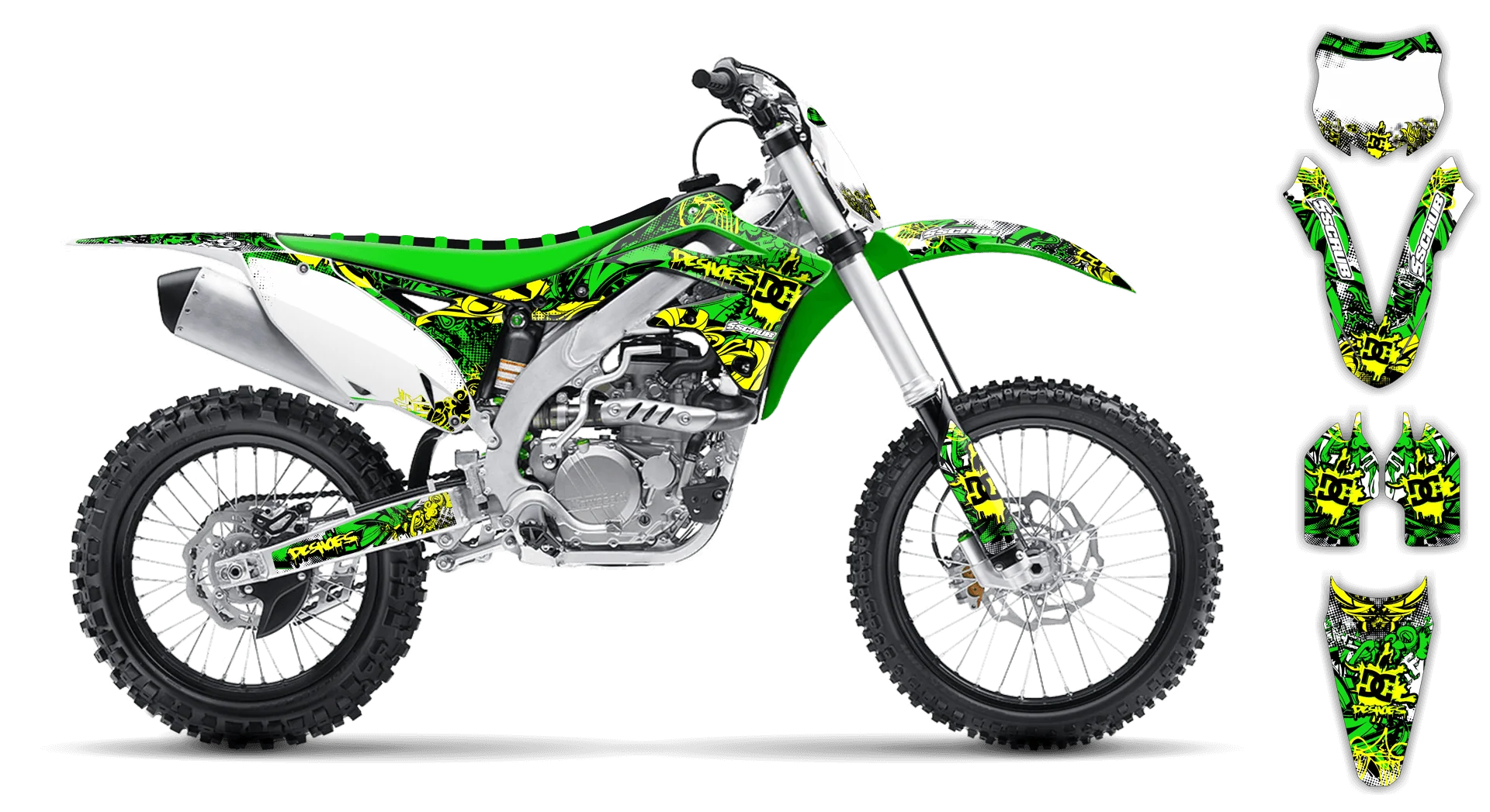 Graphics Kit - Kawasaki - KX 250F - 2009-2012 - Attack - R1
