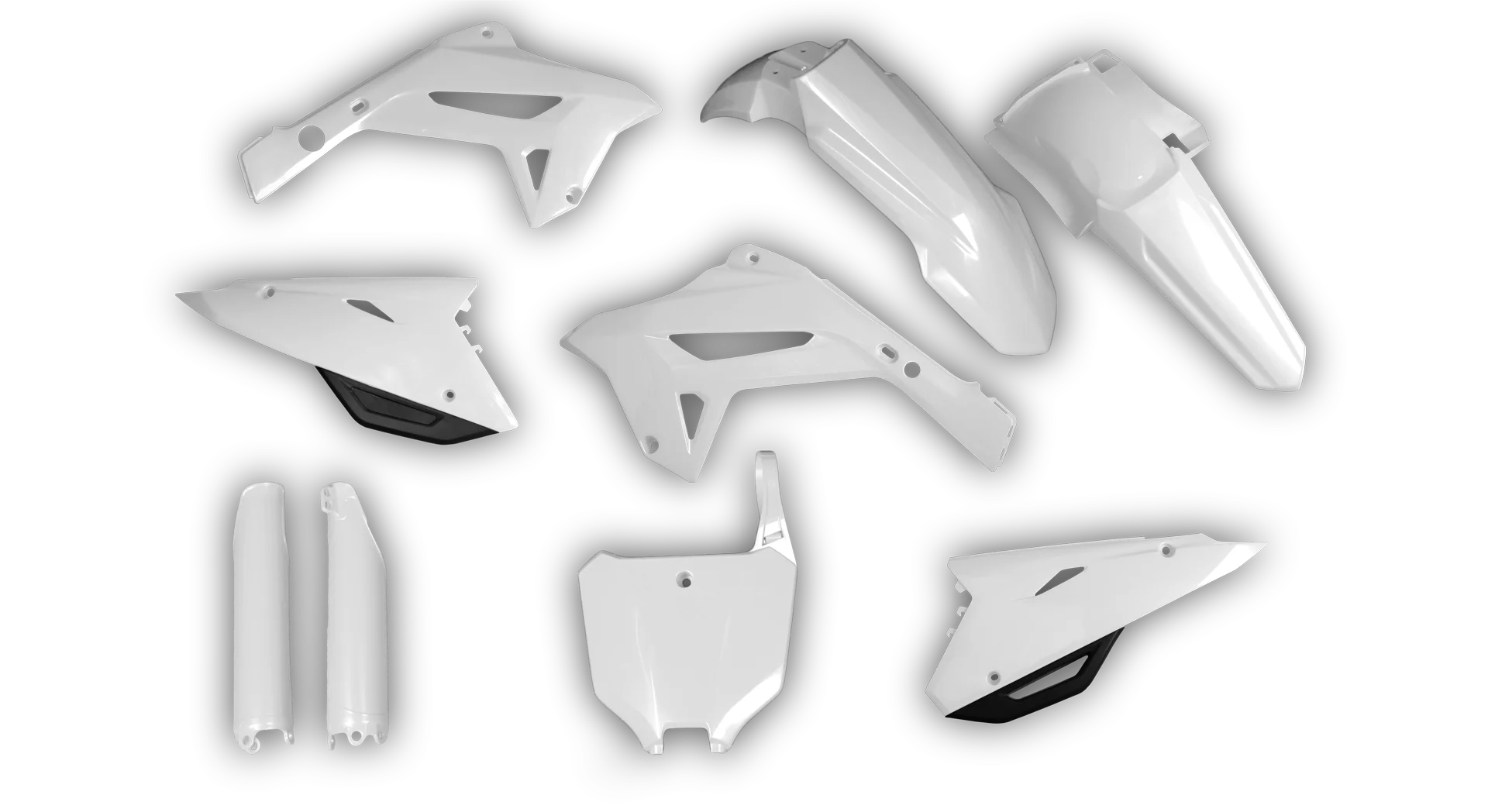 Plastics Kit - Honda - CR 250R - 2004-2007 - Full Kit - White Restyle