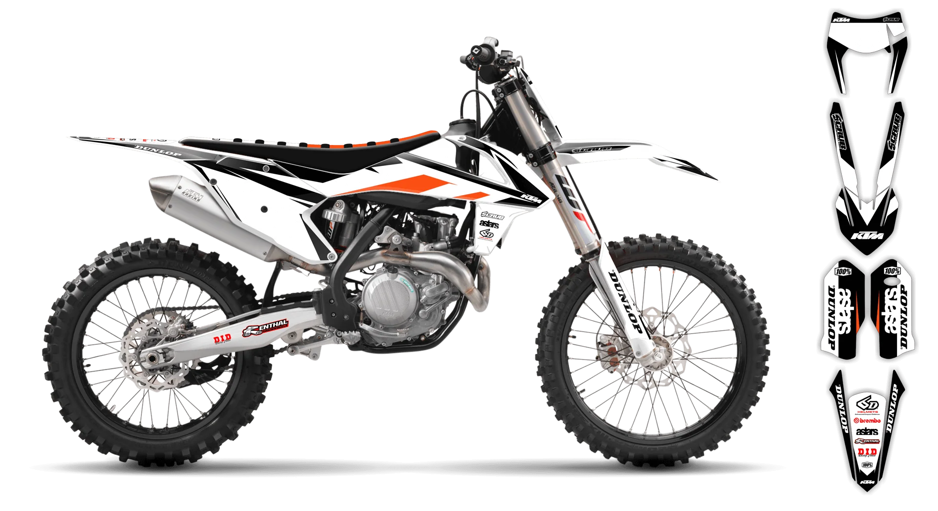 Graphics Kit - KTM - EXC EXC-F / XC-W XCF-W - 2017-2019 - K8 - R1