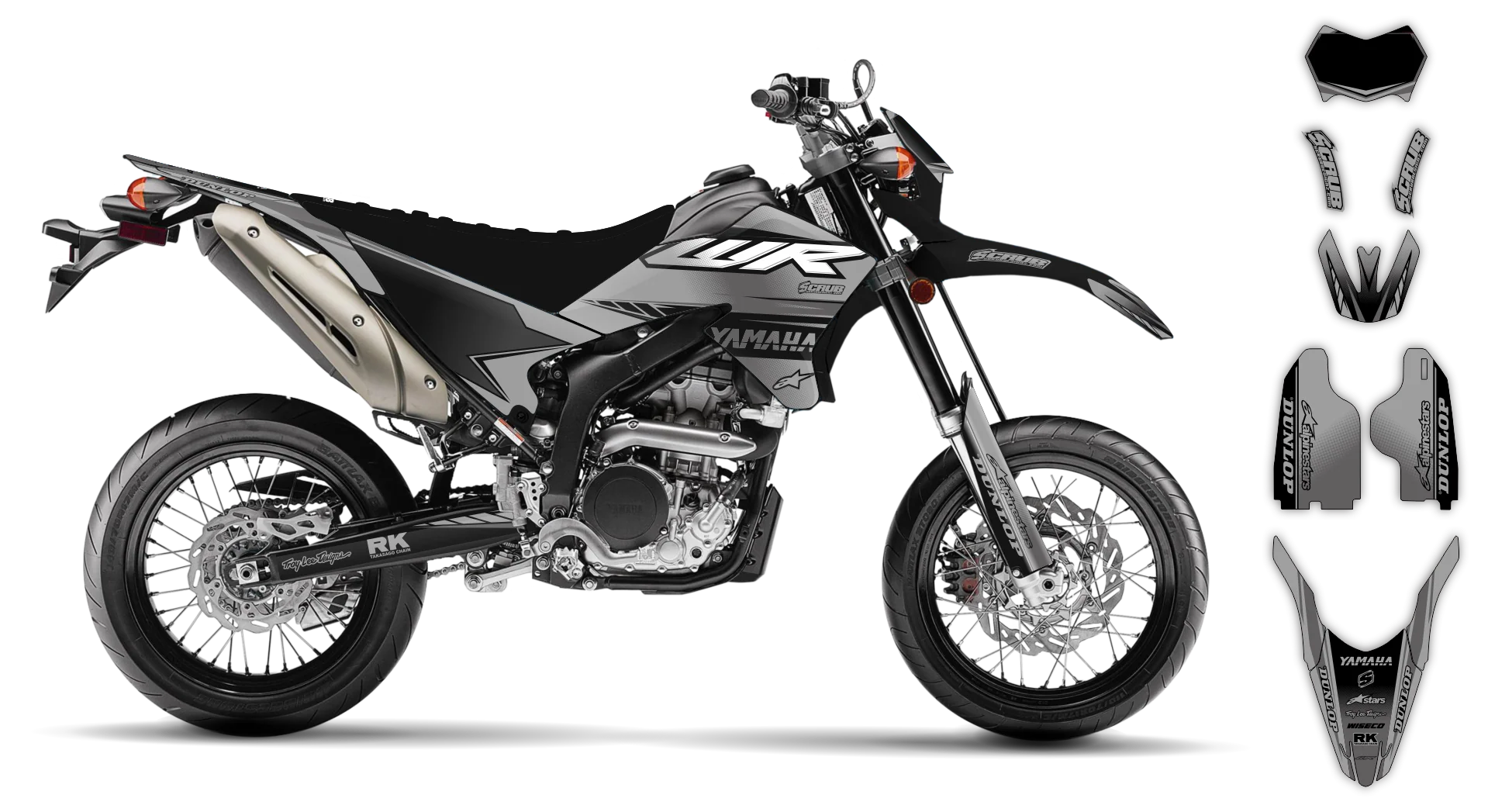 Graphics Kit - Yamaha - WR 250X - 2007-2022 - Boognish - R3