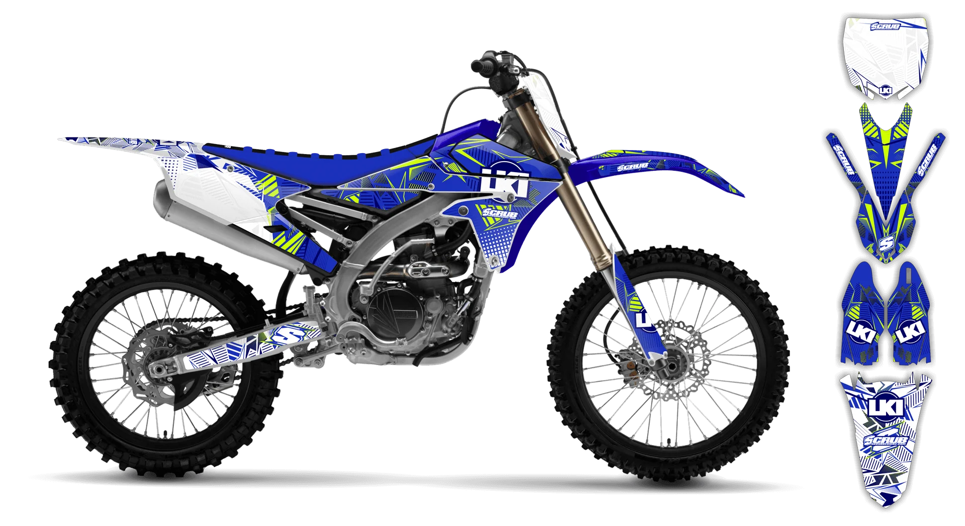 Graphics Kit - Yamaha - YZ450F - 2014-2017 - Block Pass - LE