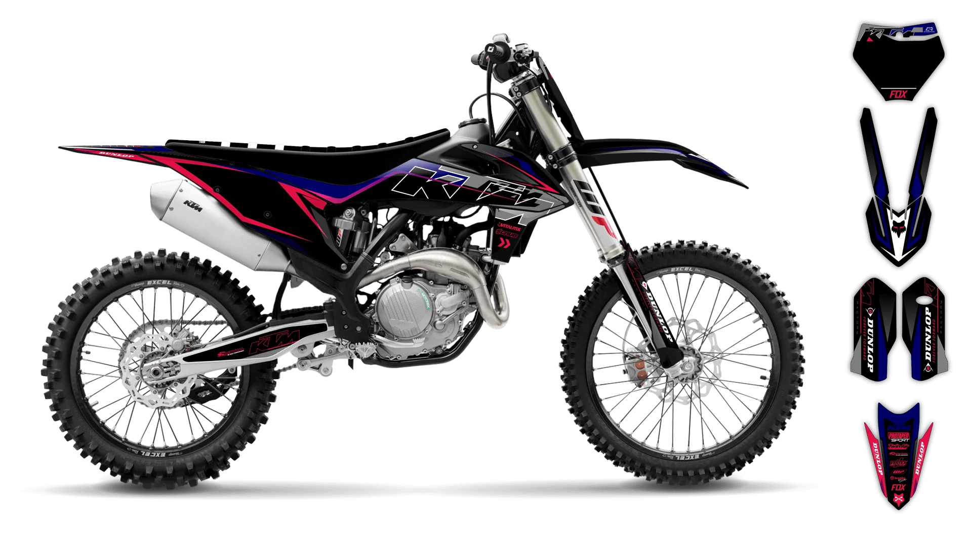Graphics Kit - KTM - SX SX-F / XC XC-F - 2019-2022 - K5 - R3