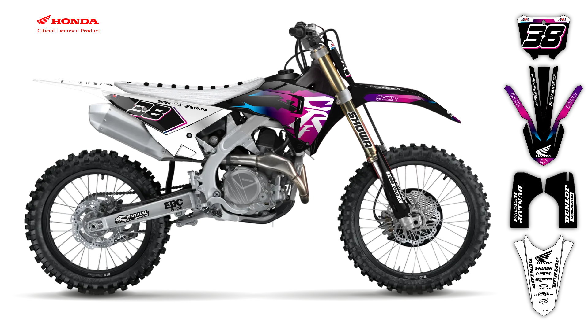 Graphics Kit - Honda - CRF 110 - 2013-2018 - Retro - R1