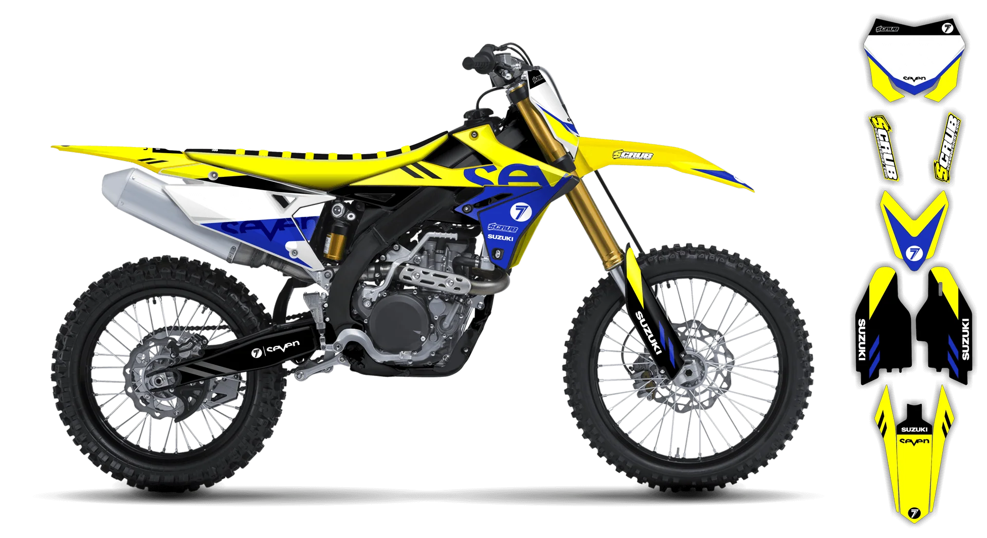 Graphics Kit - Suzuki - RM 85 Restyle - 2002-2024 - Crones - R1